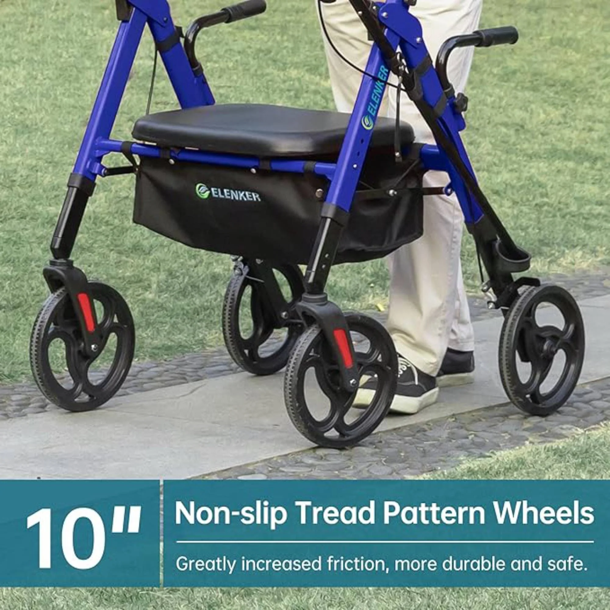 YF-9008A Dual-Brake Heavy Duty Upright Walker 10