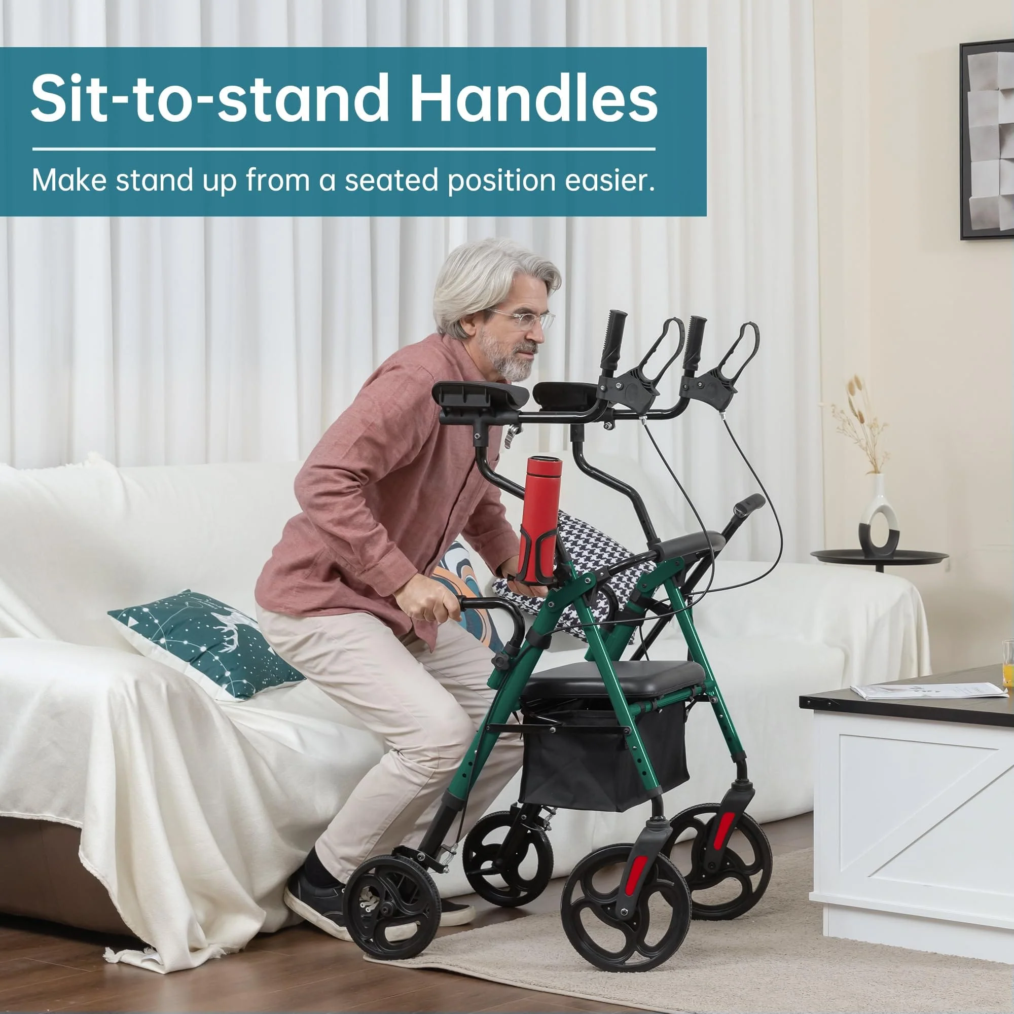 YF-9008C Dual-Brake Upright Walker 8