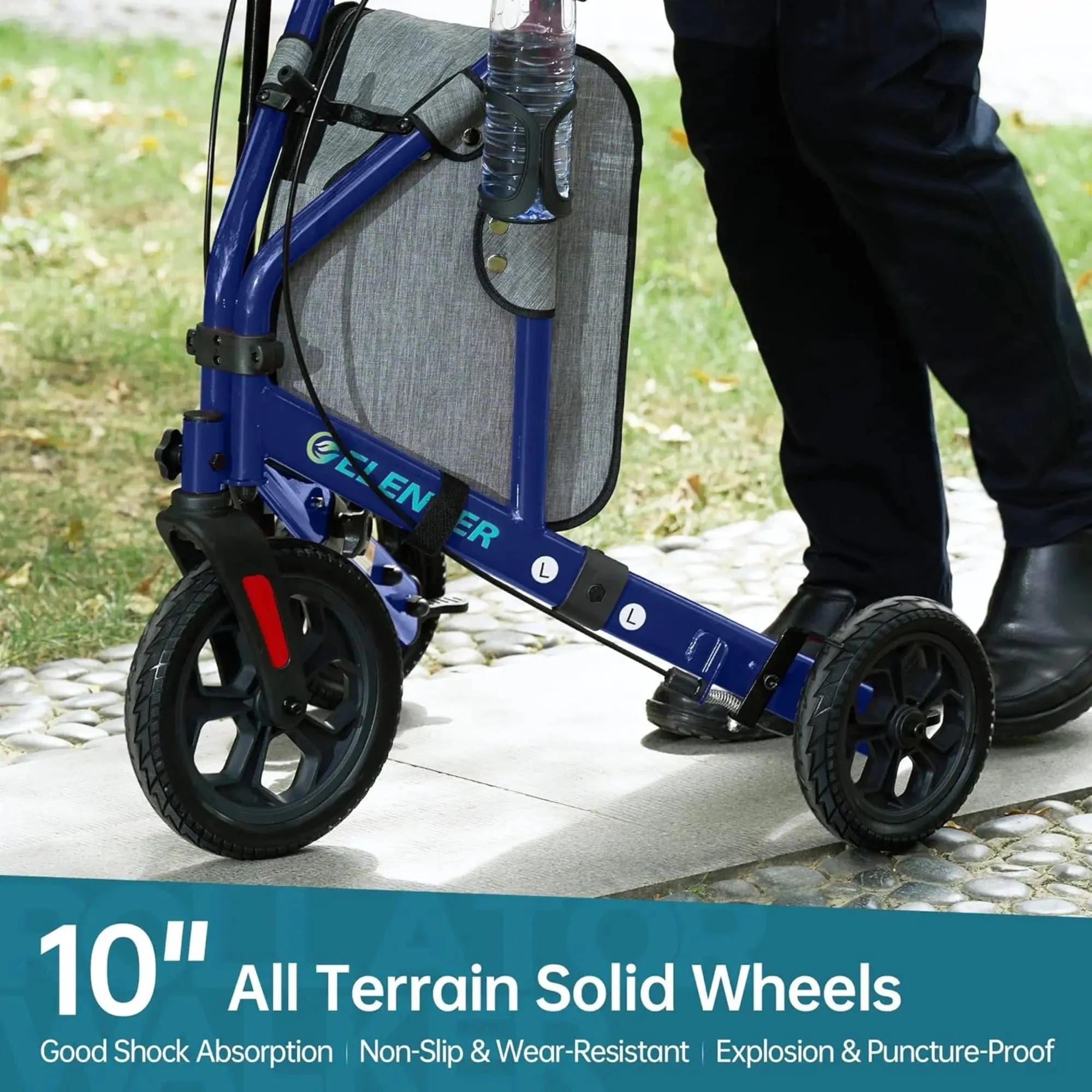 YF-9006B All-Terrain Portable Heavy Duty Rollator Walker 8