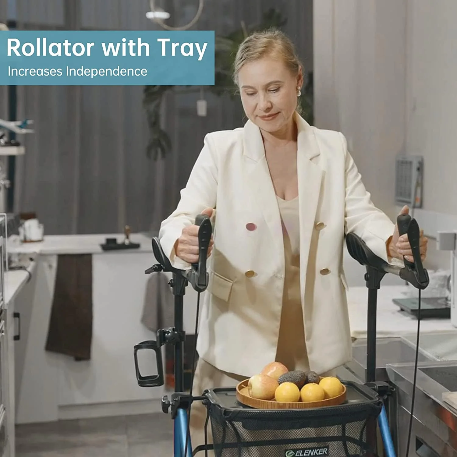 KLD-9215 Dual-Brake Lightweight Upright Walker 8