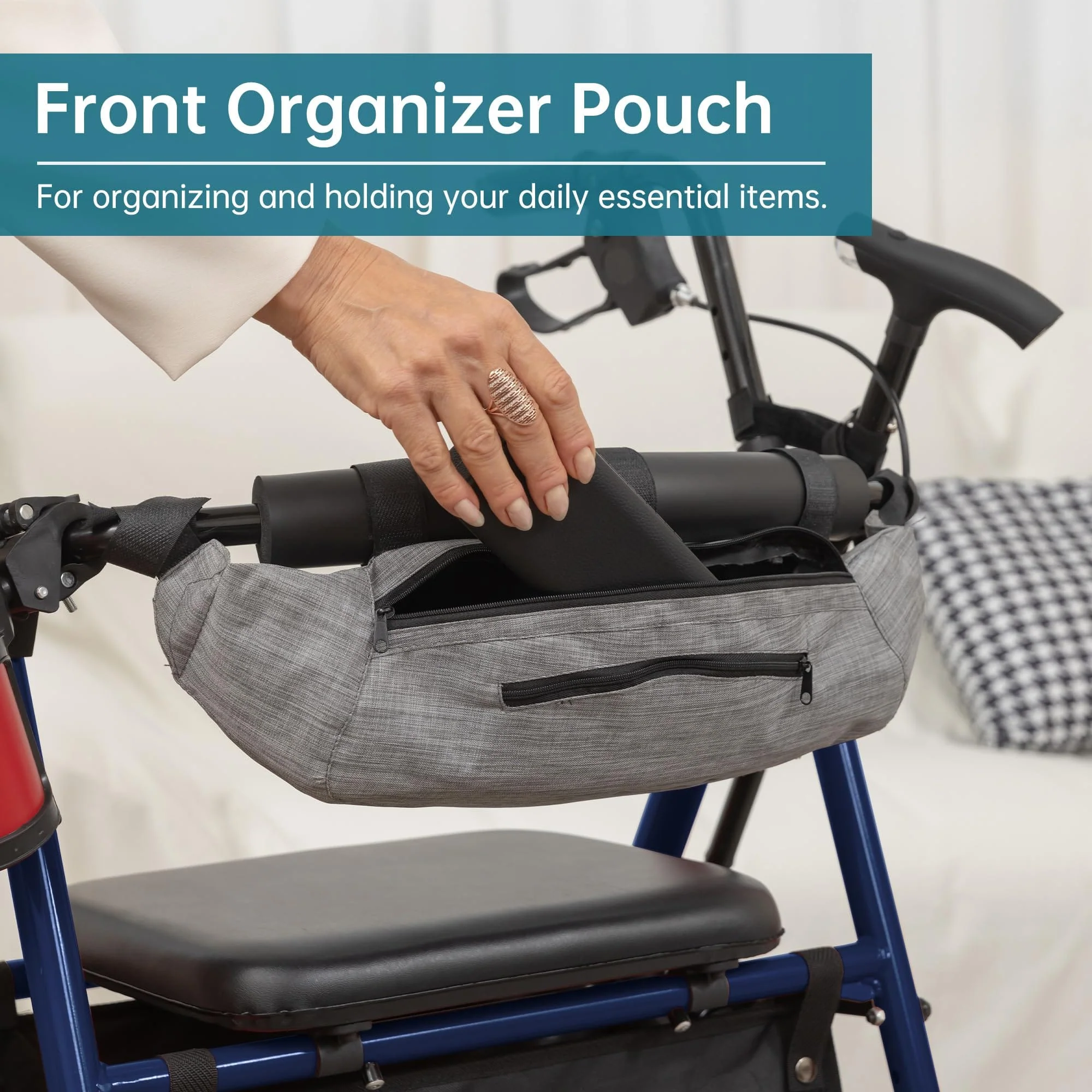 YF-9007C Dual-Brake Rollator Walker 8