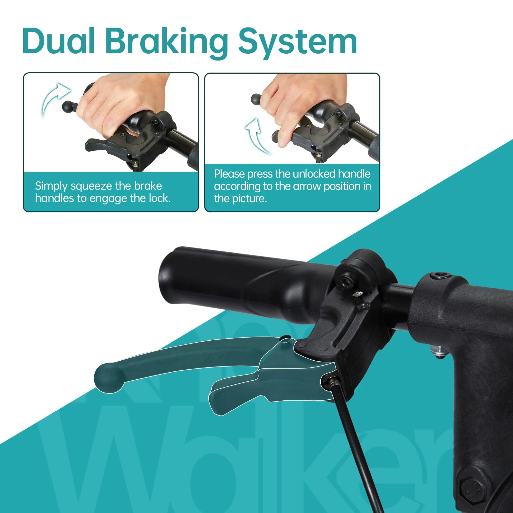 YF-9002D Steerable Deluxe Medical Knee Walker 10