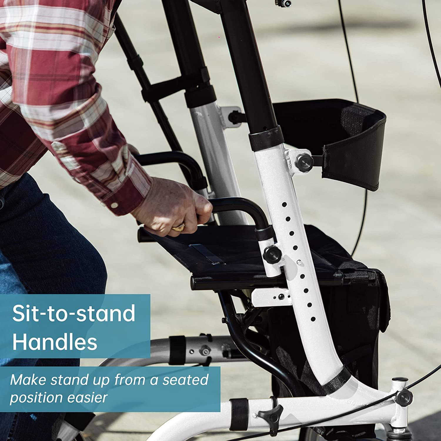 HFK-9210KDB-3 Dual-Brake Lightweight Upright Walker 8