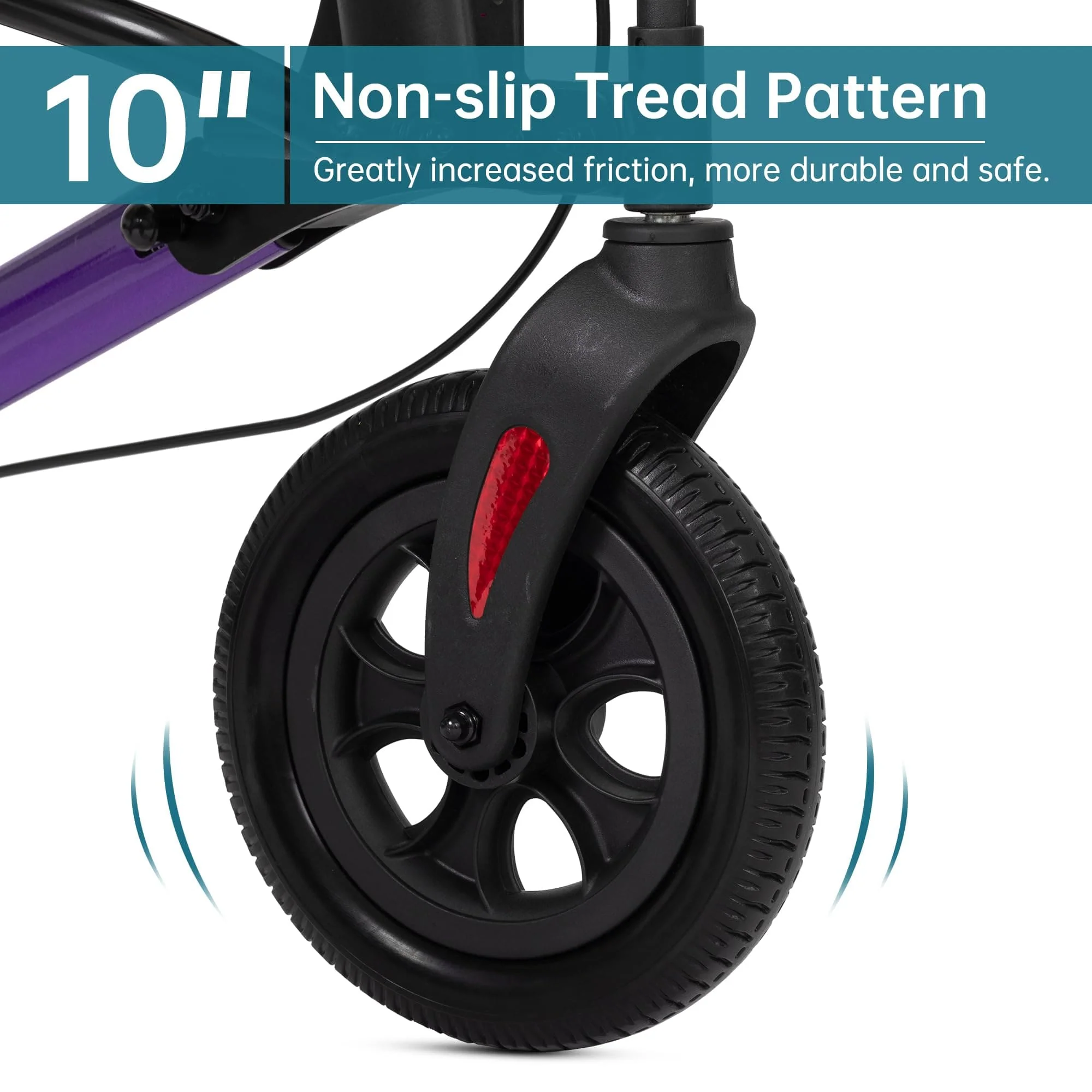 HFK-9202E All Terrain Dual-Brake Compact Foldable Rollator Walker 10