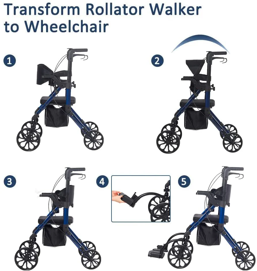 KLD-9269 2-in-1 Rollator Walker 8