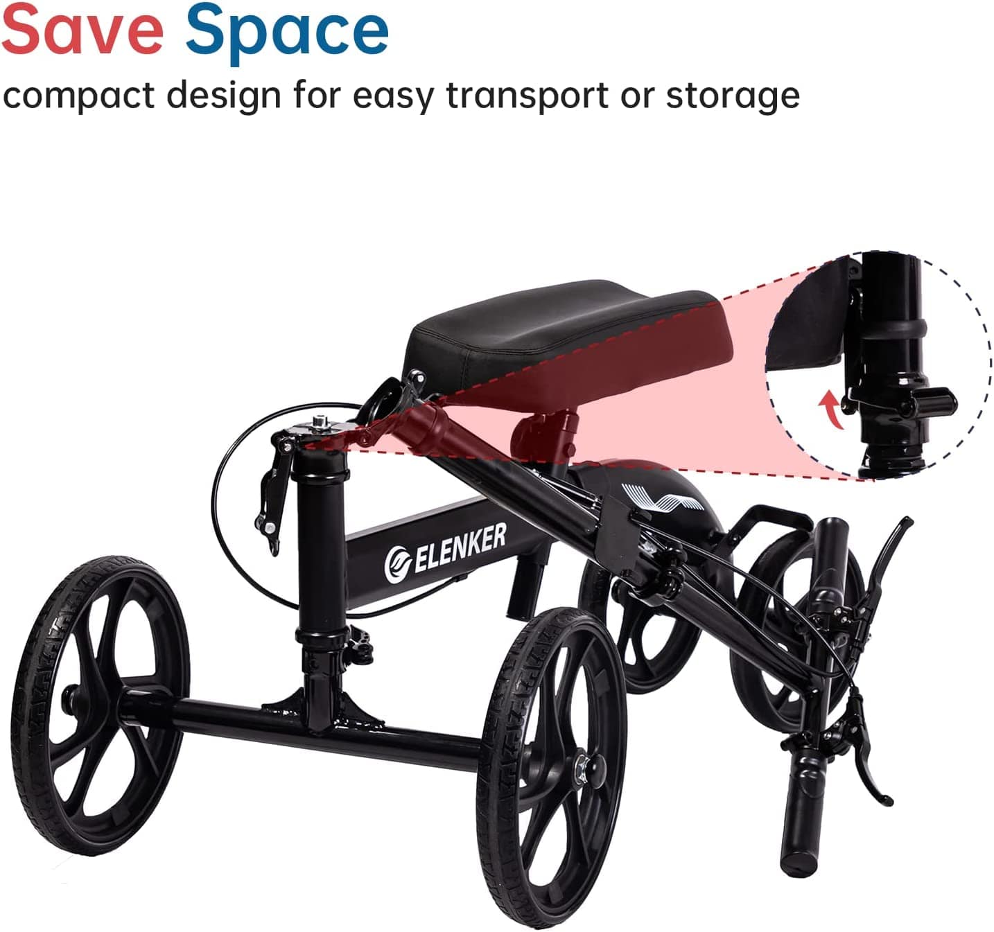 MT-9251 Best Value Steerable Medical Knee Walker with 10