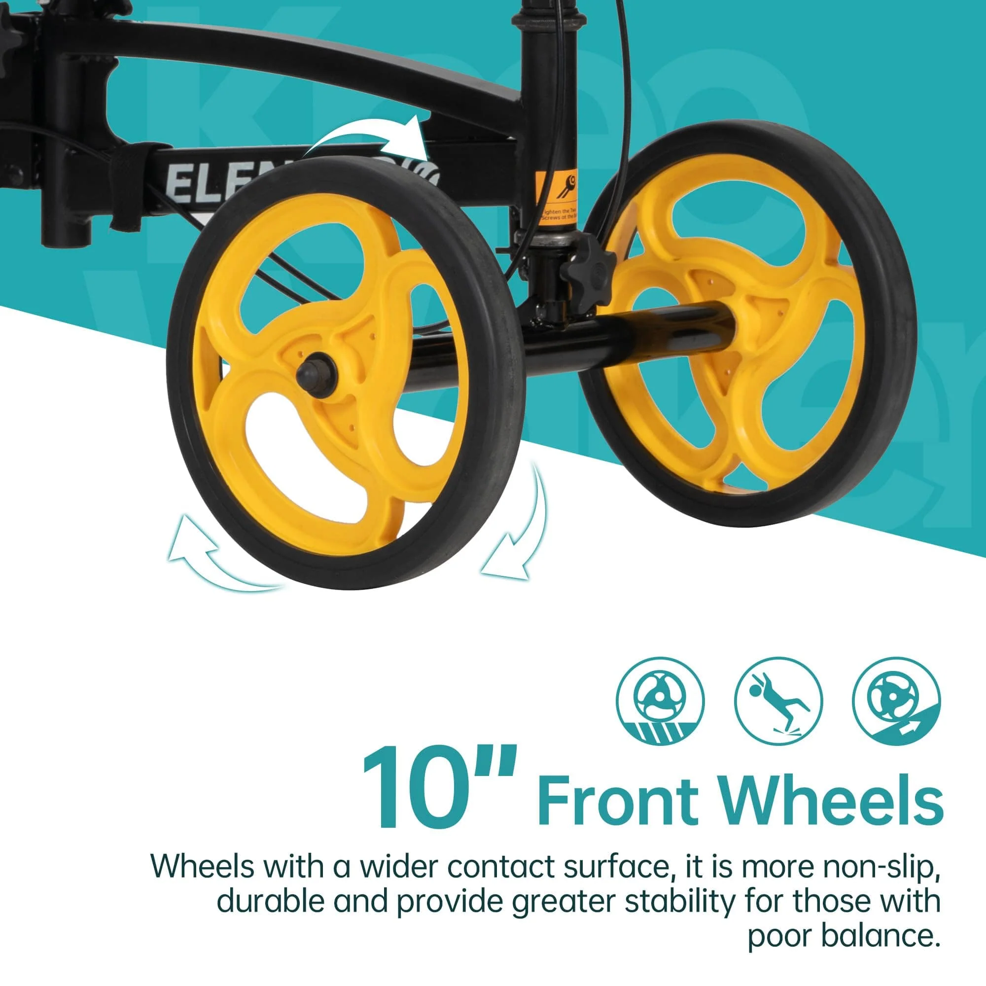 YF-9010A Steerable Foldable Knee Walker 10