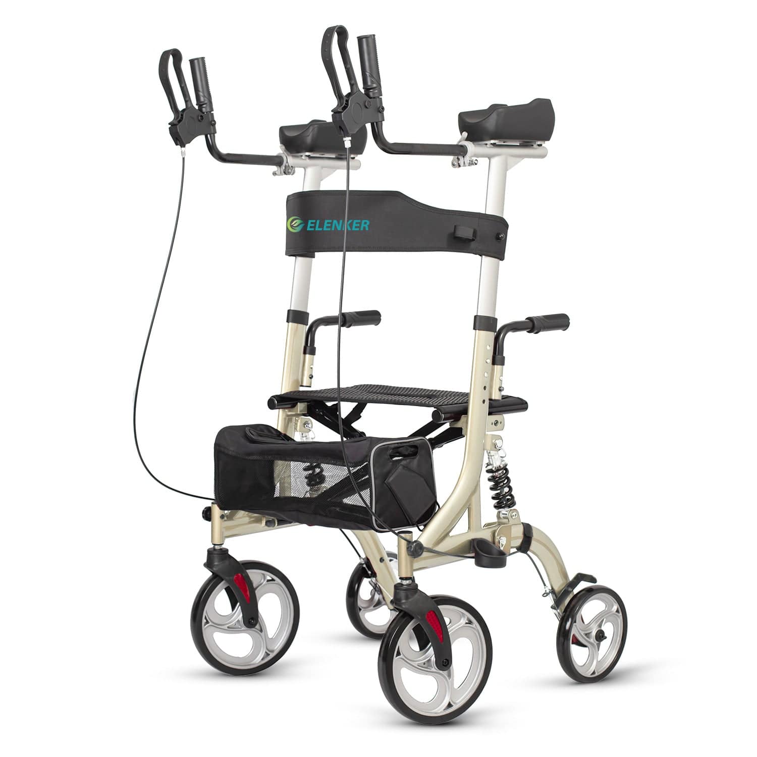 HFK-9211B Dual-Brake Shock-Absorbing Upright Walker 8