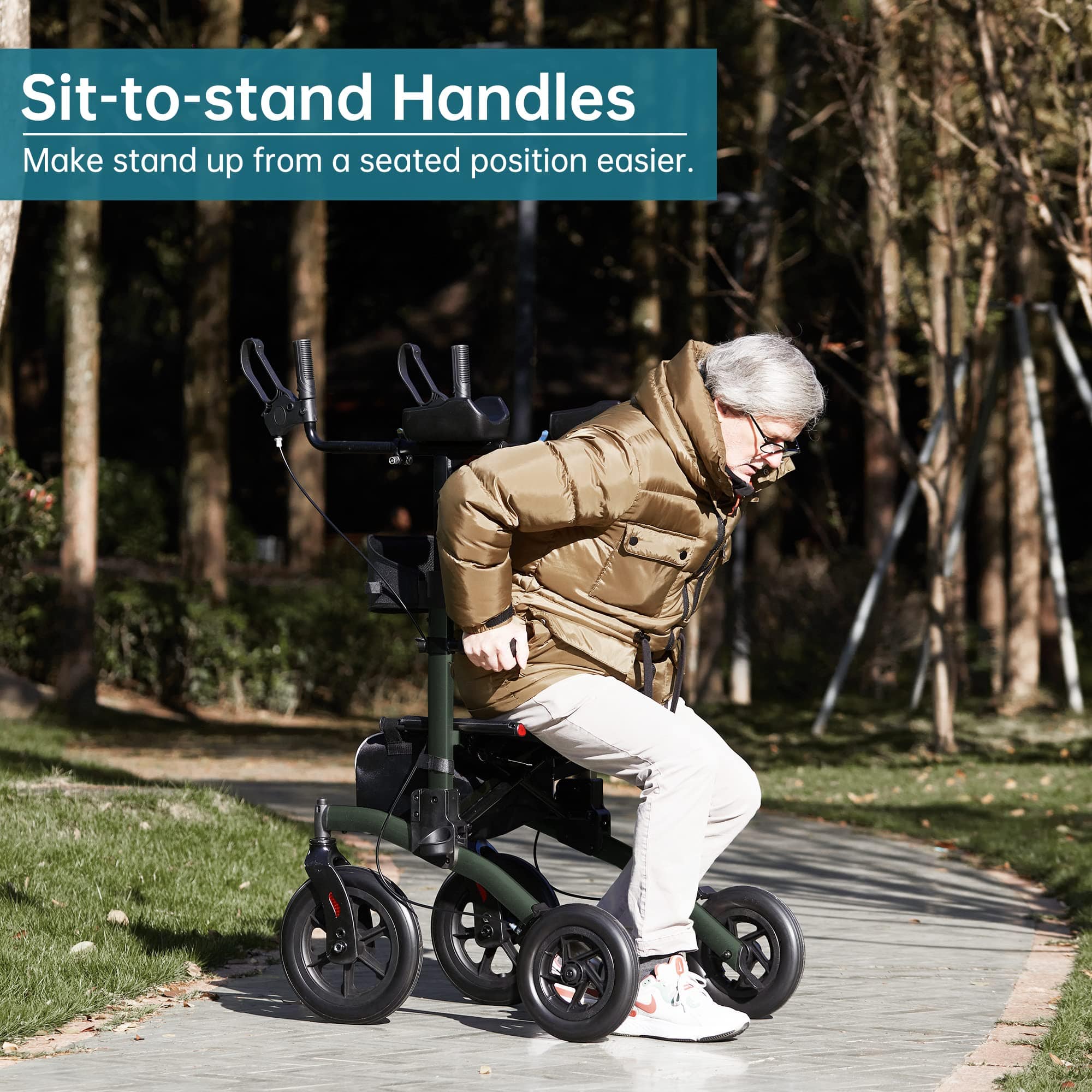 HFK-9240-2 All Terrain Dual-Brake Upright Walker 10