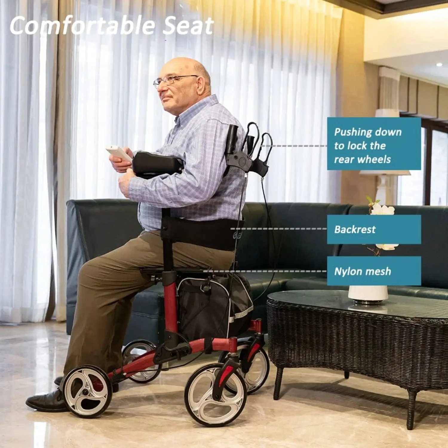 HFK-9223 Dual-Brake Upright Walker 8