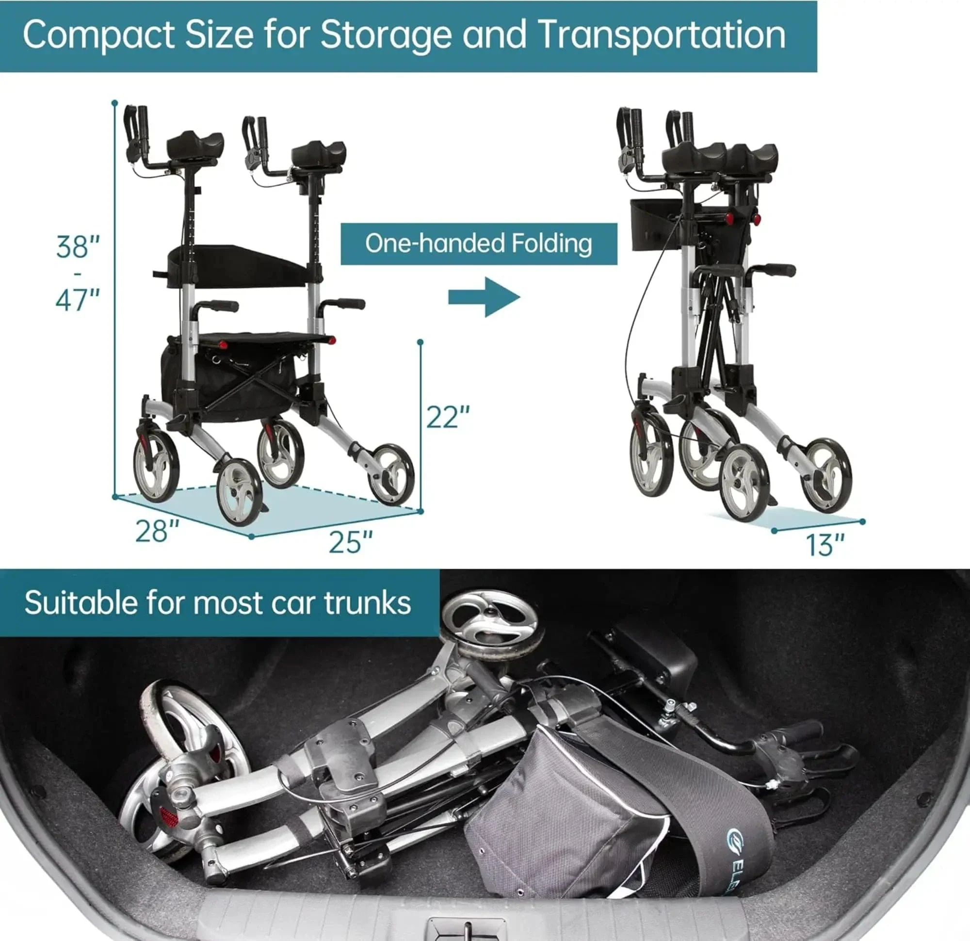 HFK-9223 Dual-Brake Upright Walker 8