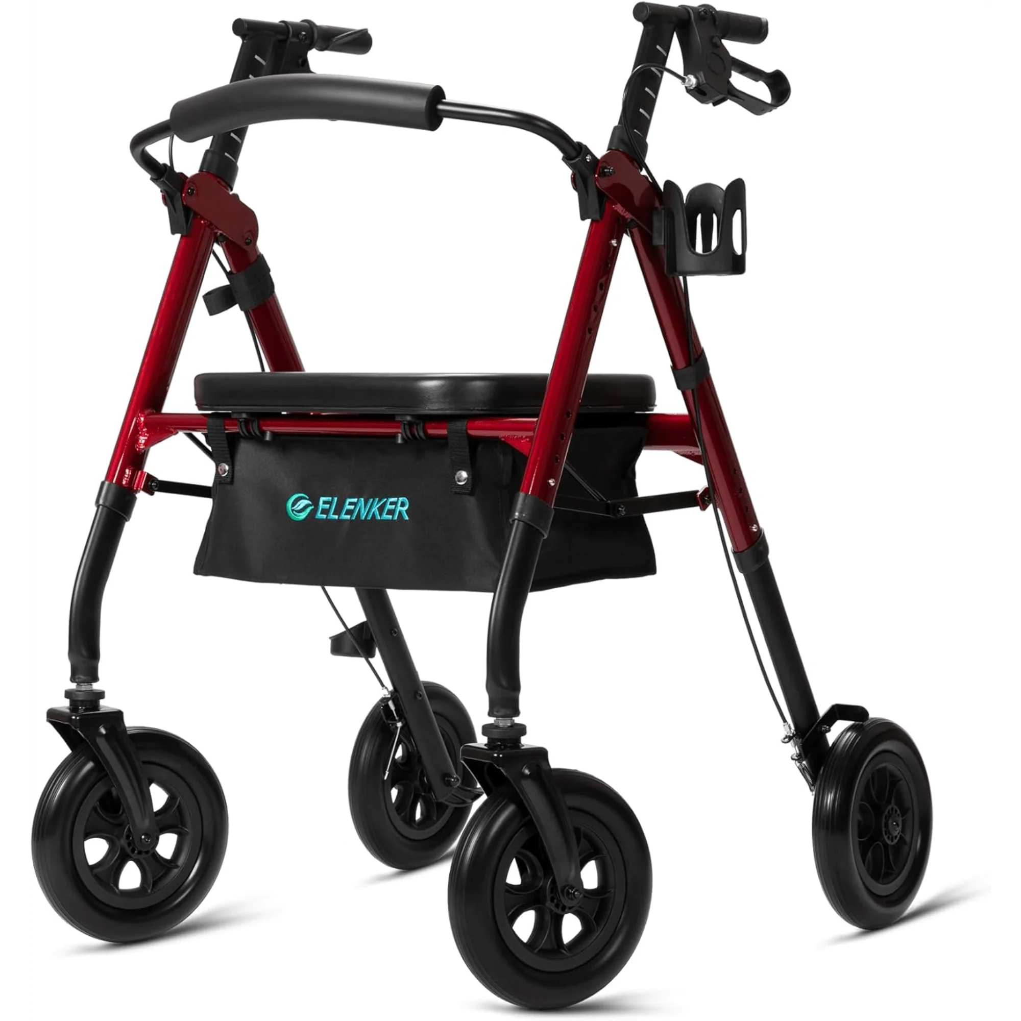 HFK-9219KD-2 All-Terrain Heavy Duty No-Assembly Rollator Walker 10