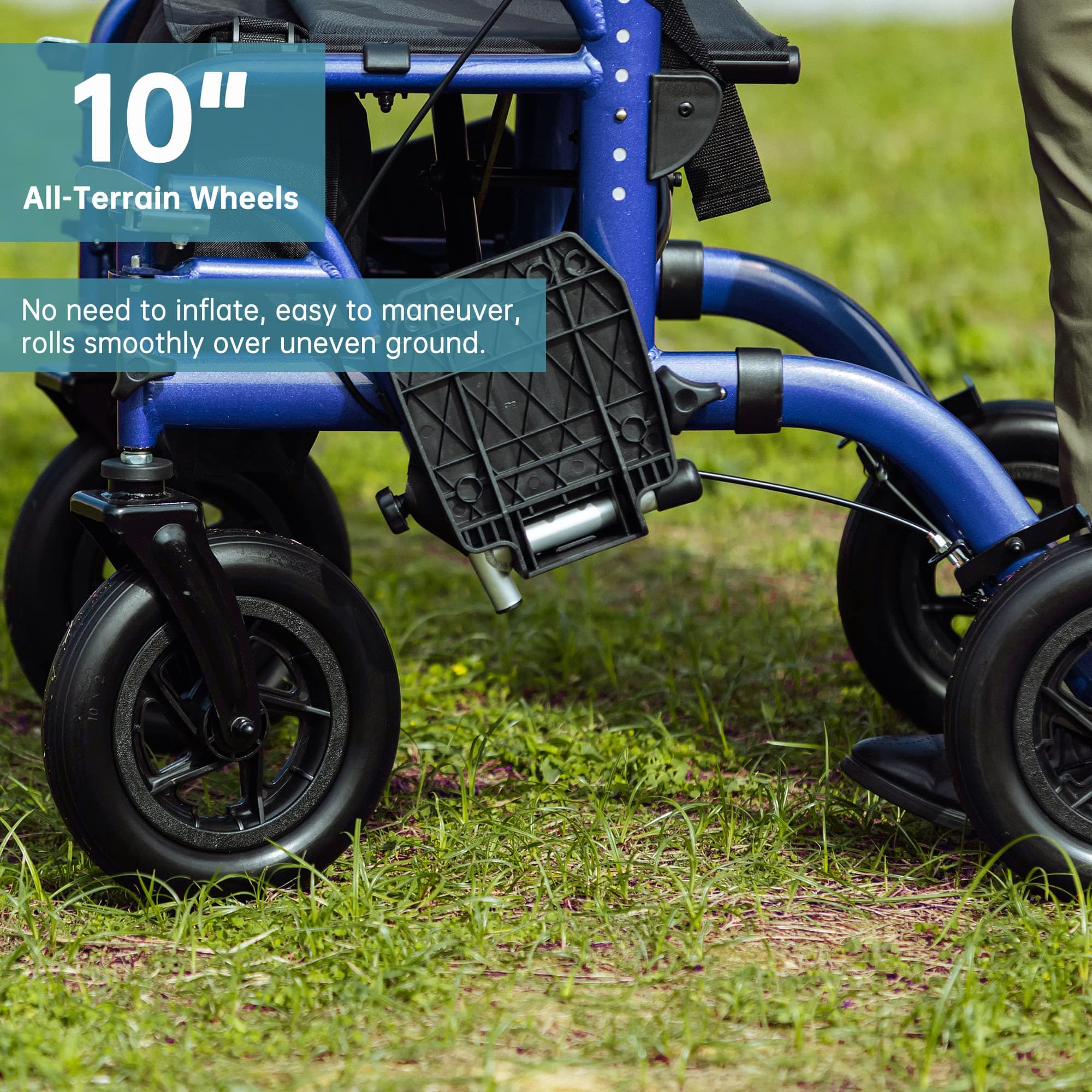 HFK-9213-5 All Terrain 2-in-1 Tall User Rollator Walker 10