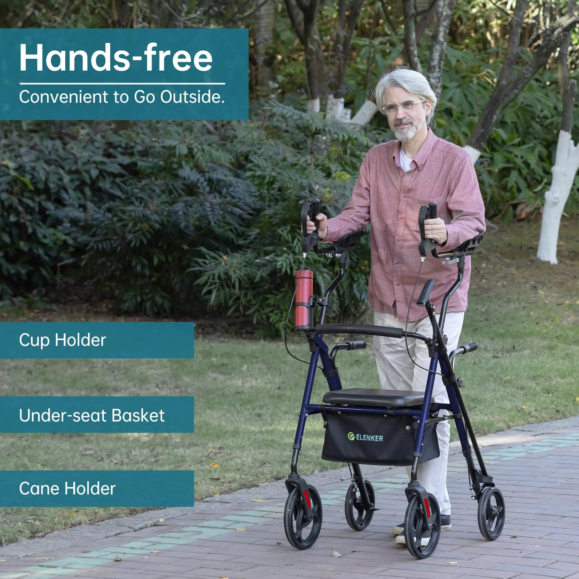 YF-9008C Dual-Brake Upright Walker 8