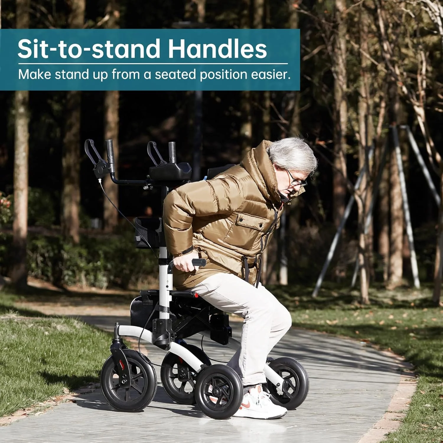 HFK-9240-2 All Terrain Dual-Brake Upright Walker 10