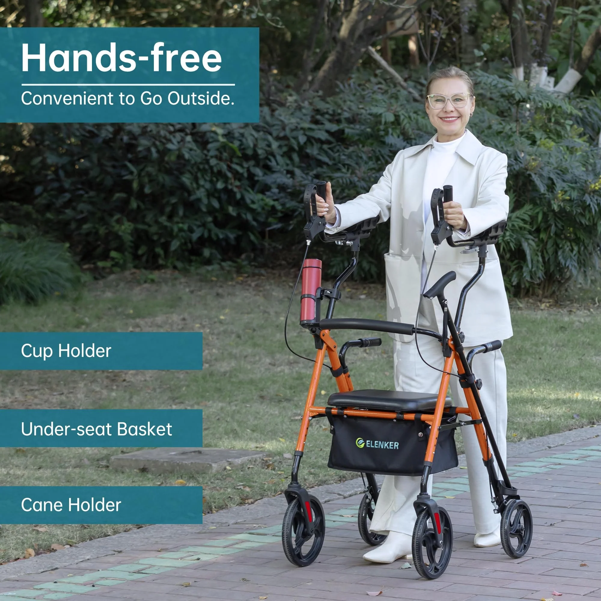 YF-9008C Dual-Brake Upright Walker 8