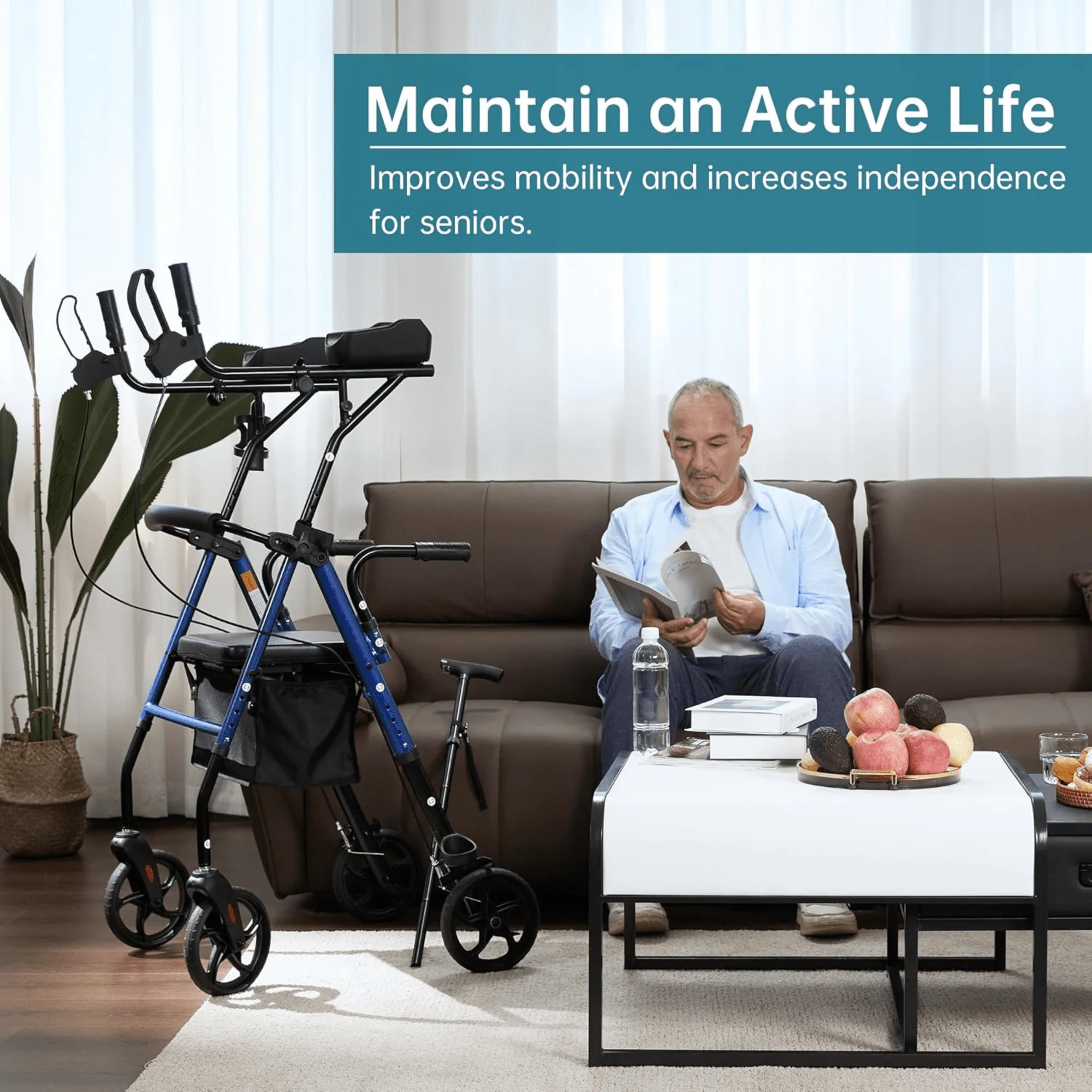 HFK-9236 Dual-Brake Upright Walker 8