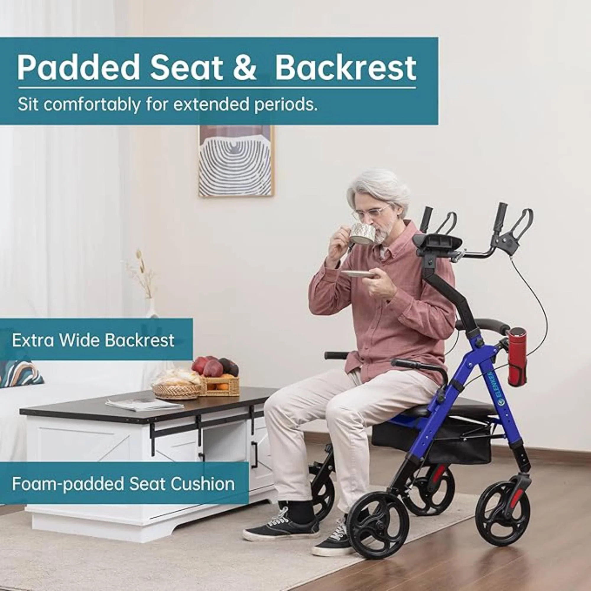 YF-9008A Dual-Brake Heavy Duty Upright Walker 10