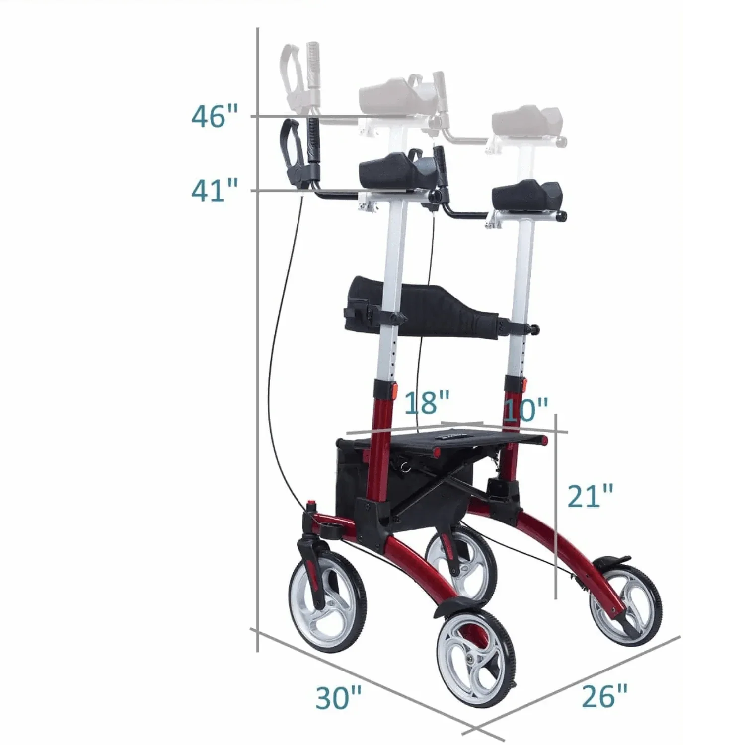 HCT-9291D Dual-Brake Upright Walker 8