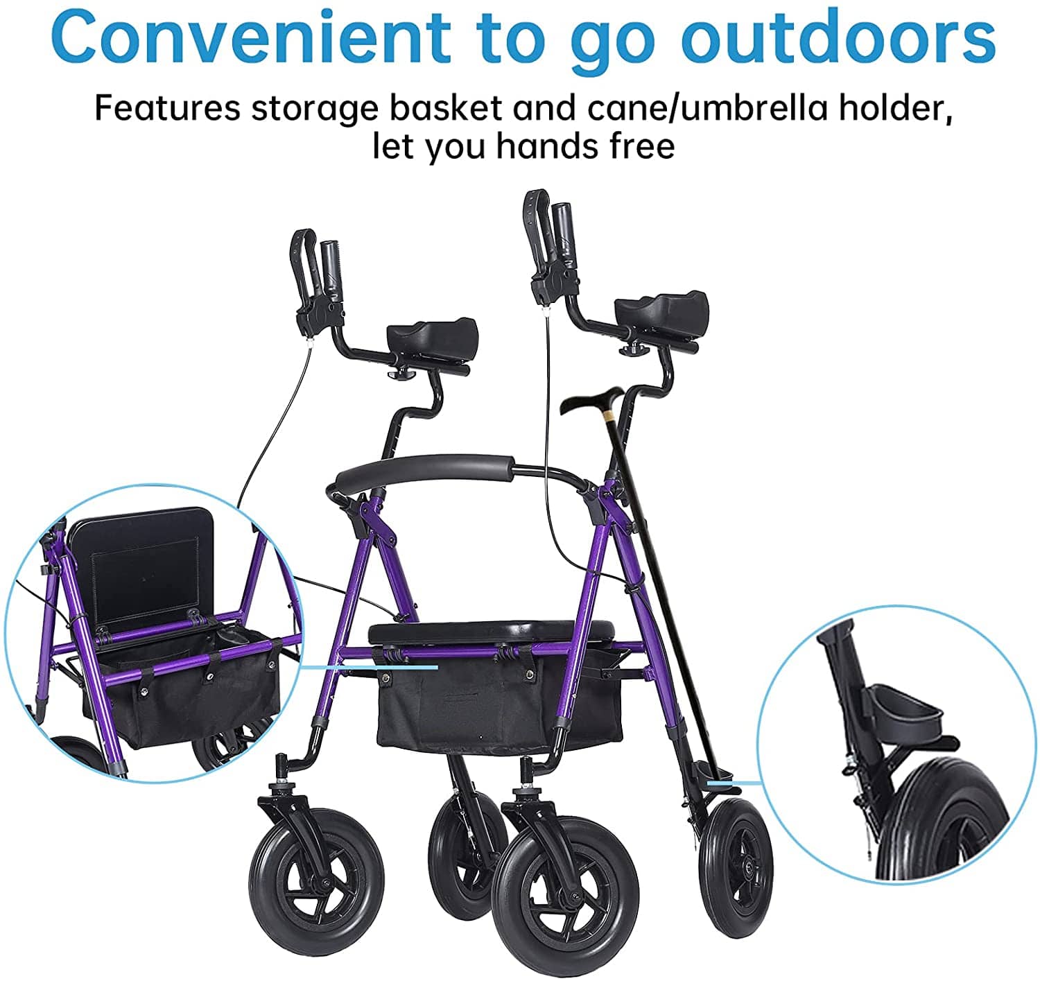 HFK-9236T4 All Terrain Dual-Brake Upright Walker 10