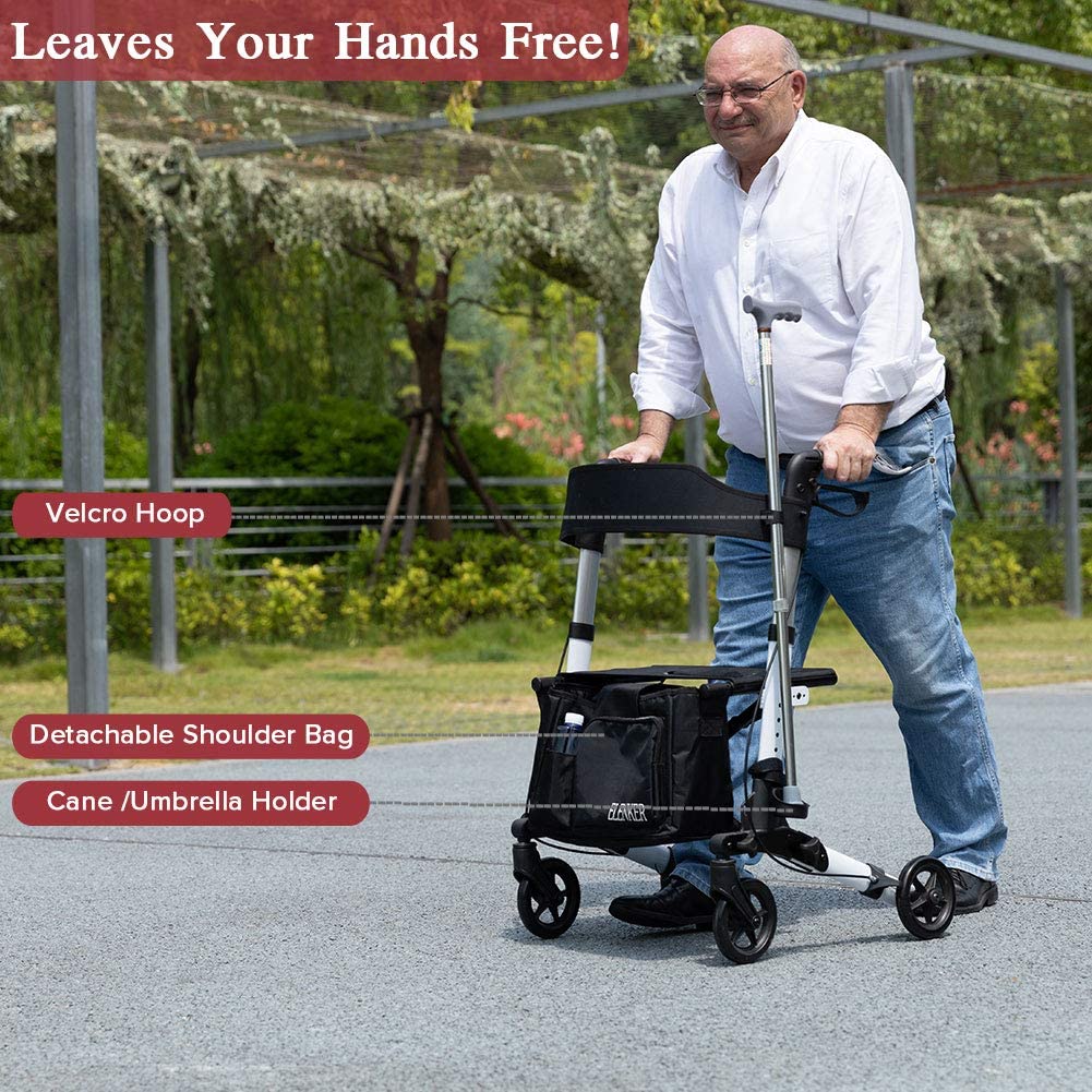 HFK-9202D Dual-Brake Compact Foldable Rollator Walker 6