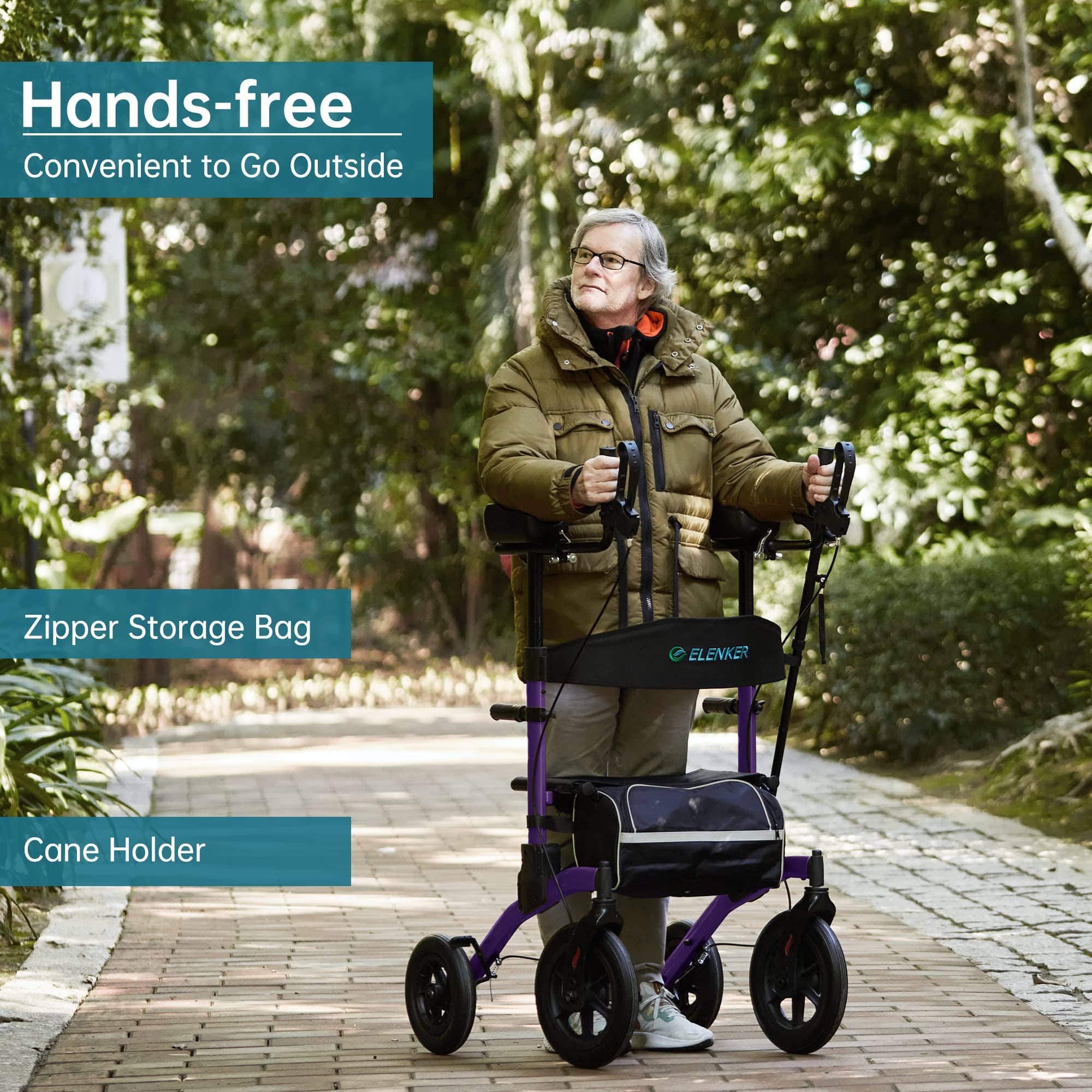 HFK-9240-2 All Terrain Dual-Brake Upright Walker 10