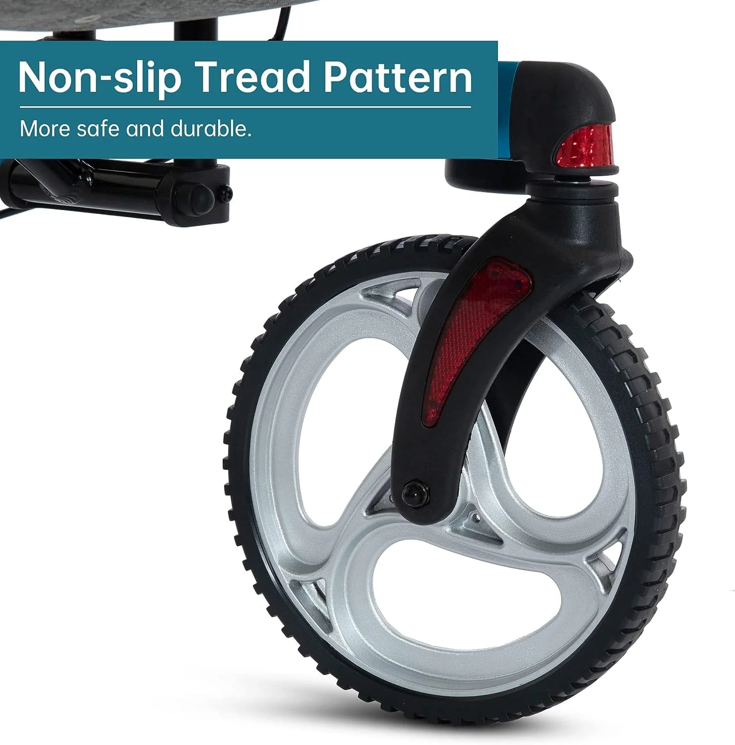 KLD-9282 Dual-Brake Knob Adjustment Height Rollator Walker 8