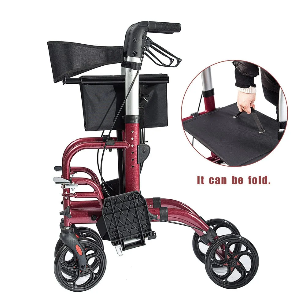 HFK-9213 2-in-1 Ergonomic Handgrip Rollator Walker 10