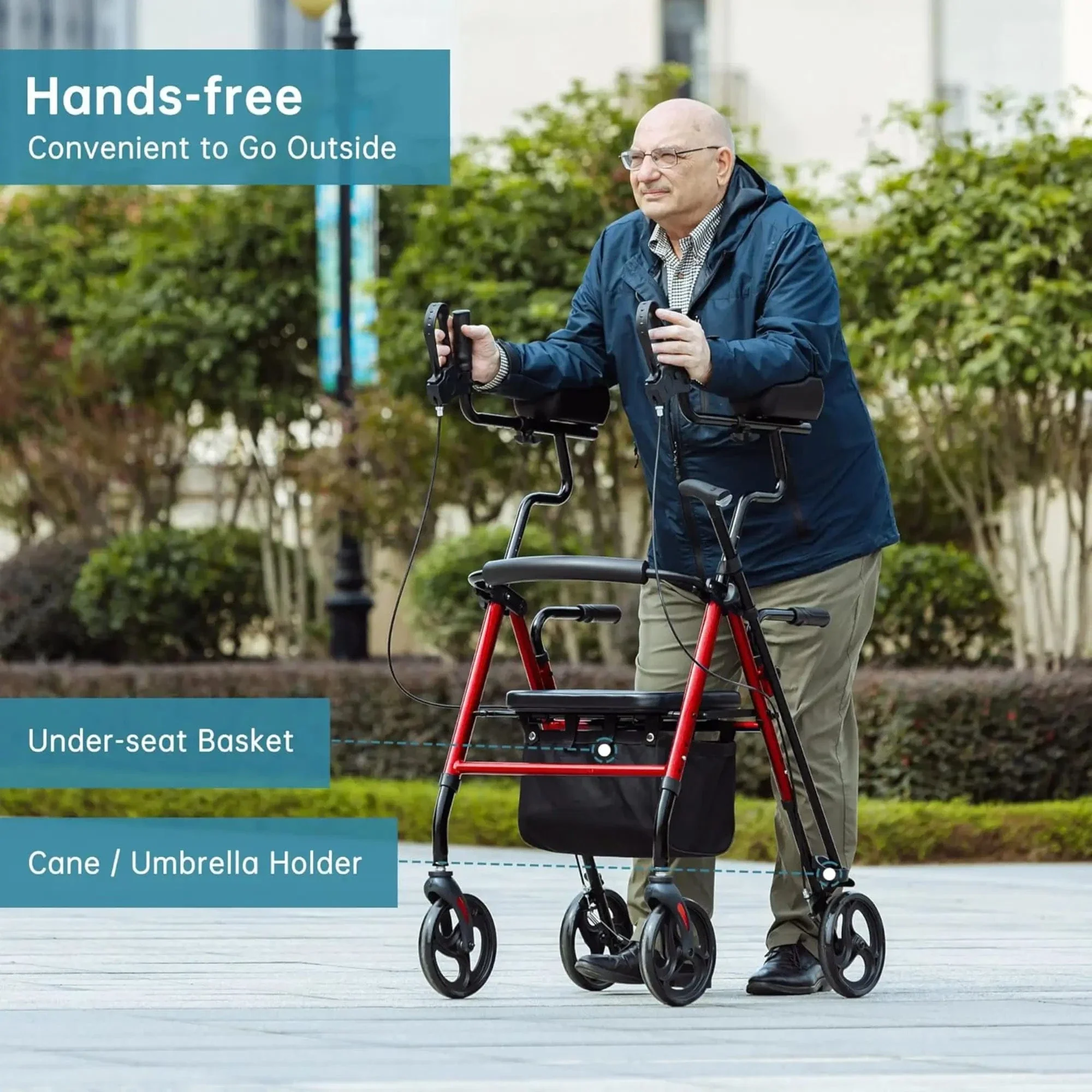 HFK-9236 Dual-Brake Upright Walker 8