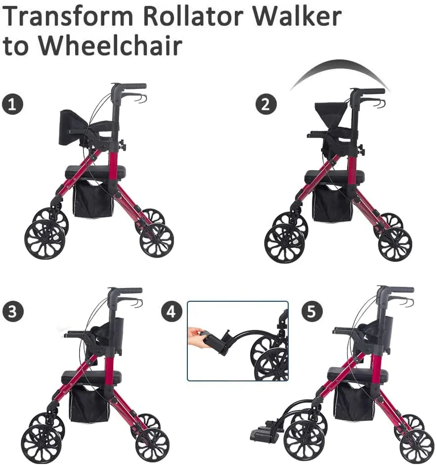 KLD-9269 2-in-1 Rollator Walker 8