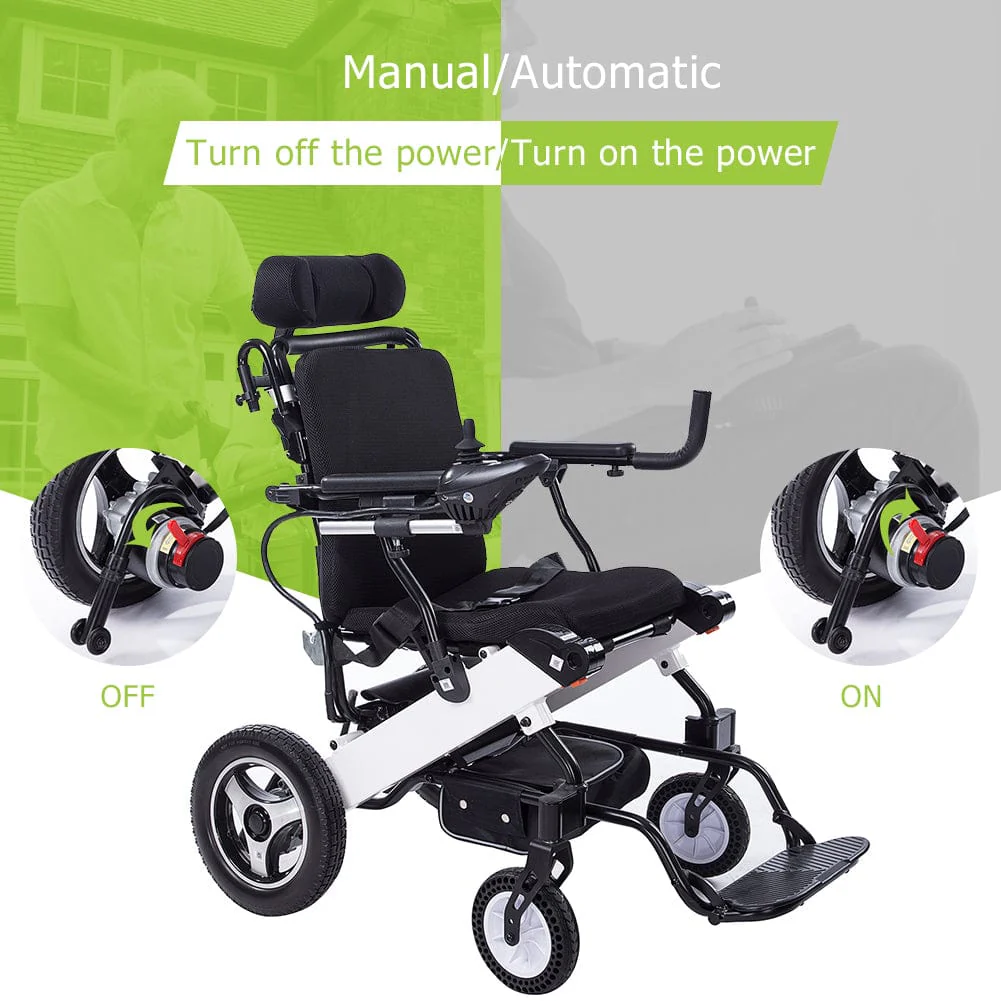 DY01105 Quick Folding Ergonomic Headrest Electric Wheelchair