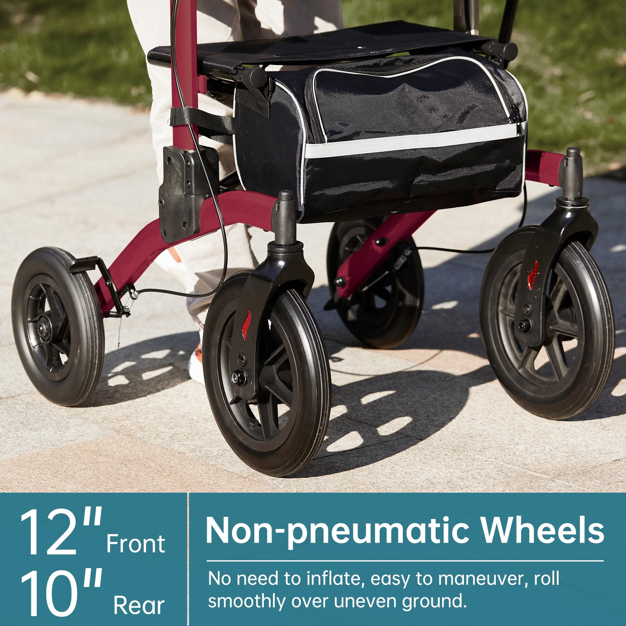 HFK-9240-2 All Terrain Dual-Brake Upright Walker 10