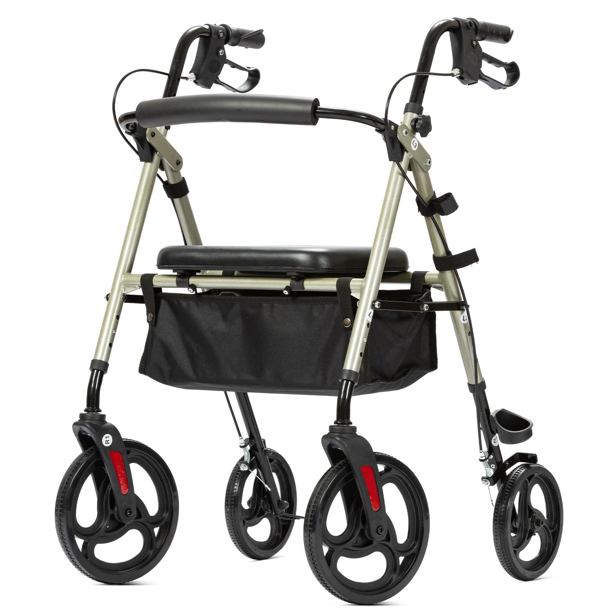 YF-9007B Dual-Brake Ergonomic Handgrip Rollator Walker 8