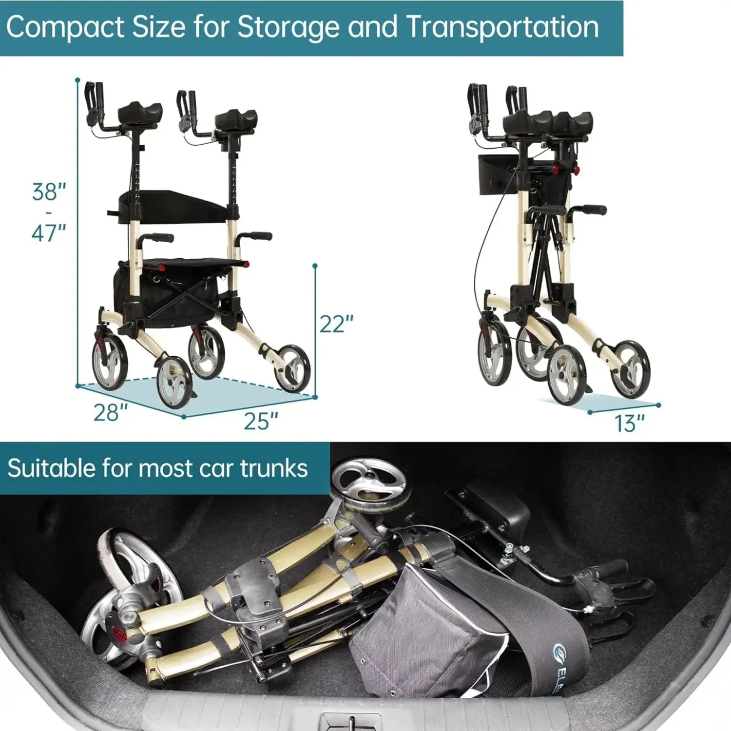 HFK-9223 Dual-Brake Upright Walker 8