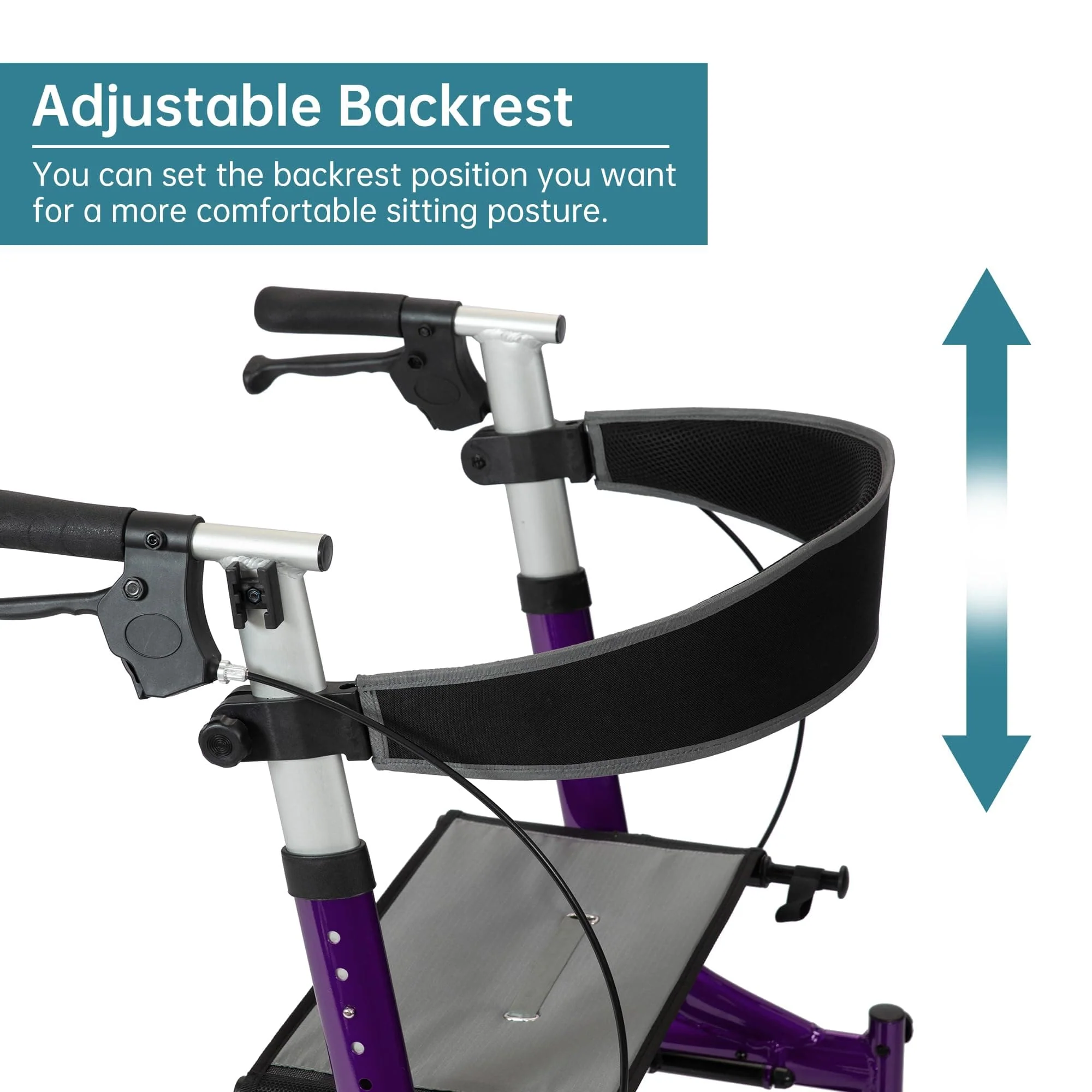 HFK-9210KDB All Terrain Dual-Brake Rollator Walker 10