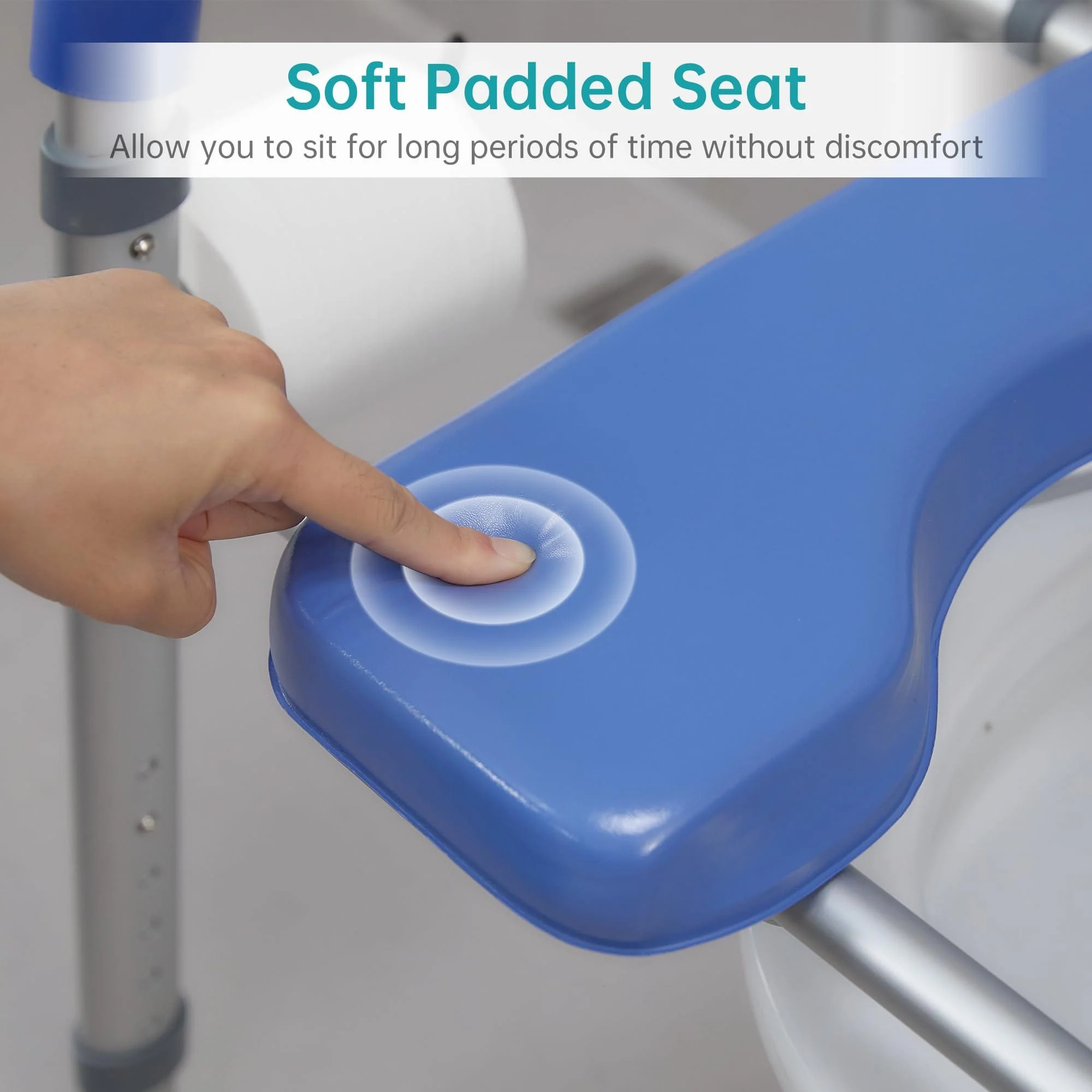 HFK-3375KD-2 Heavy-Duty Raised Toilet Seat-Non-slip Rubber Tips