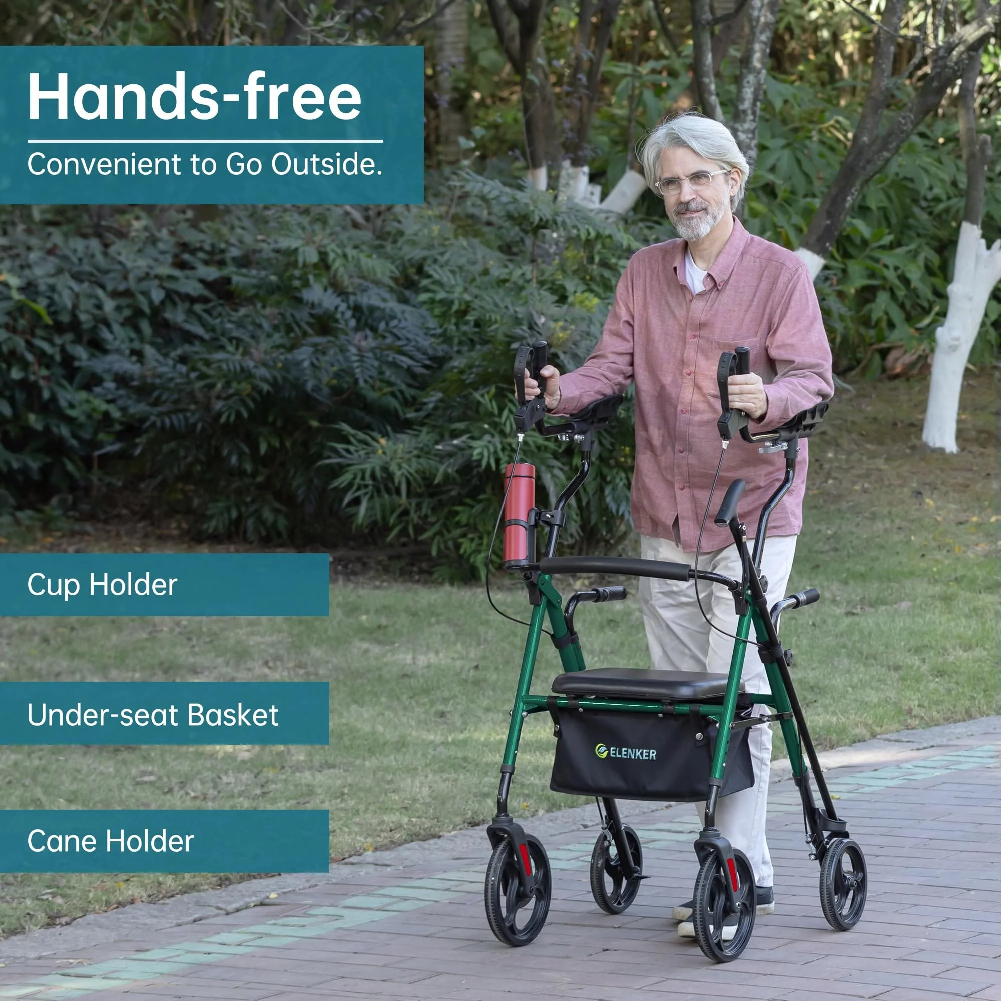 YF-9008C Dual-Brake Upright Walker 8