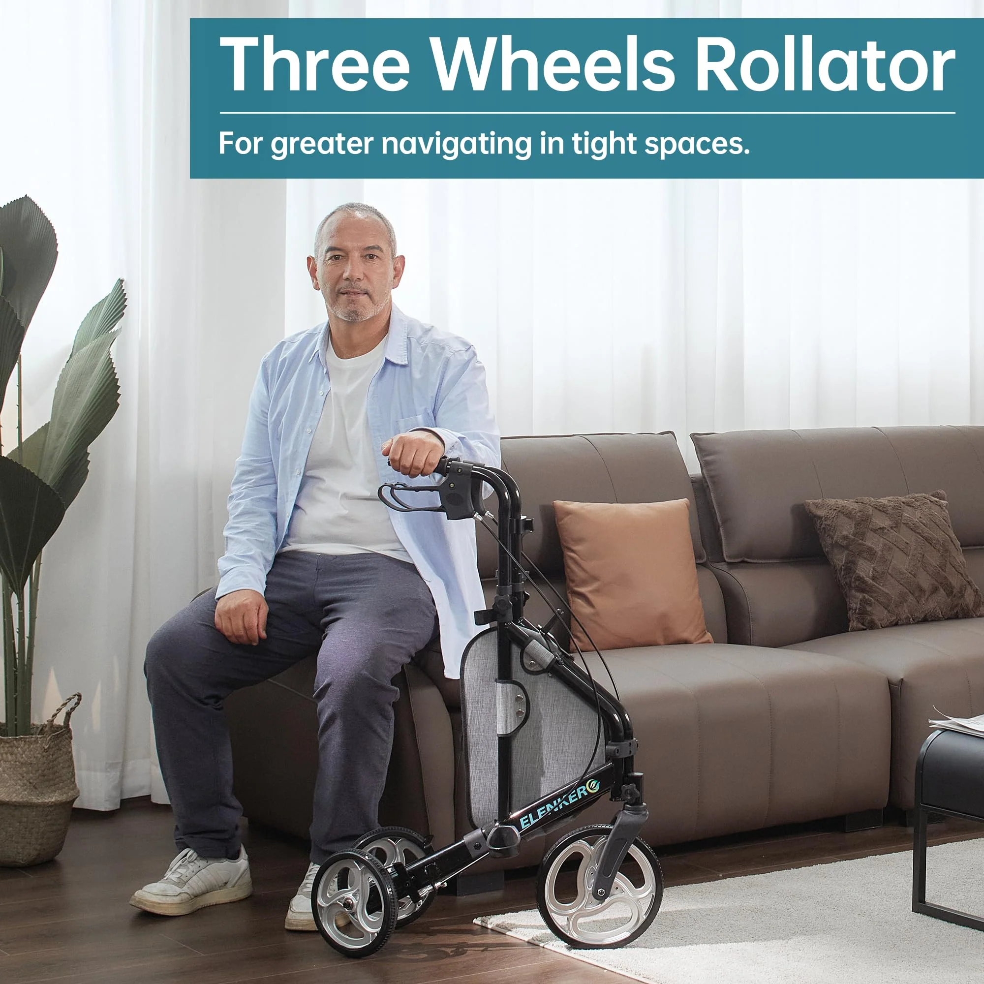YF-9006 Portable Heavy Duty Rollator Walker 8