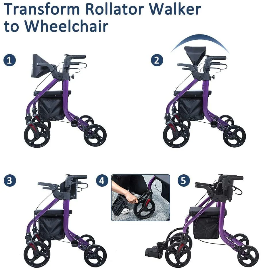 KLD-9269 2-in-1 Rollator Walker 8