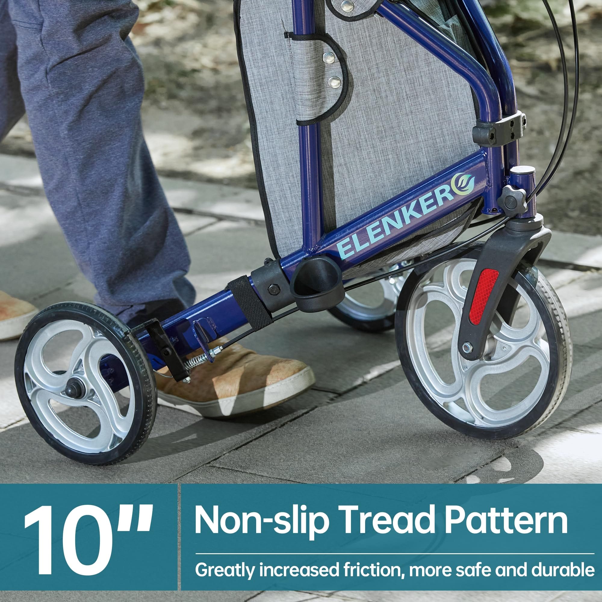 YF-9006 Portable Heavy Duty Rollator Walker 8