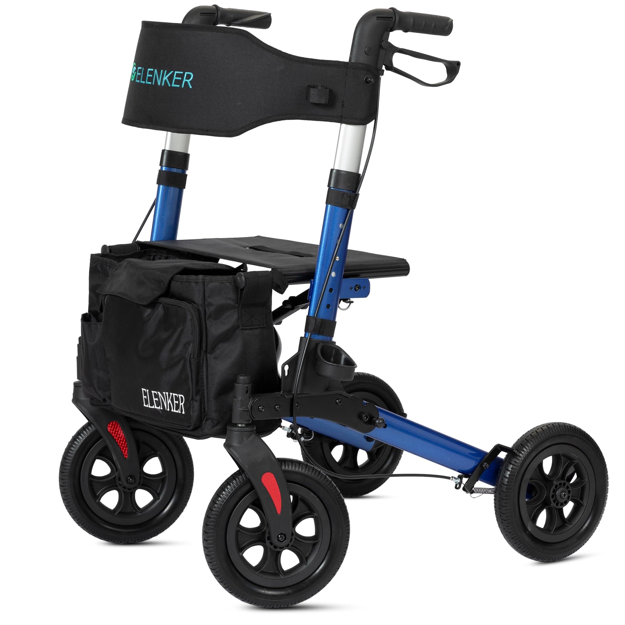 HFK-9202E All Terrain Dual-Brake Compact Foldable Rollator Walker 10
