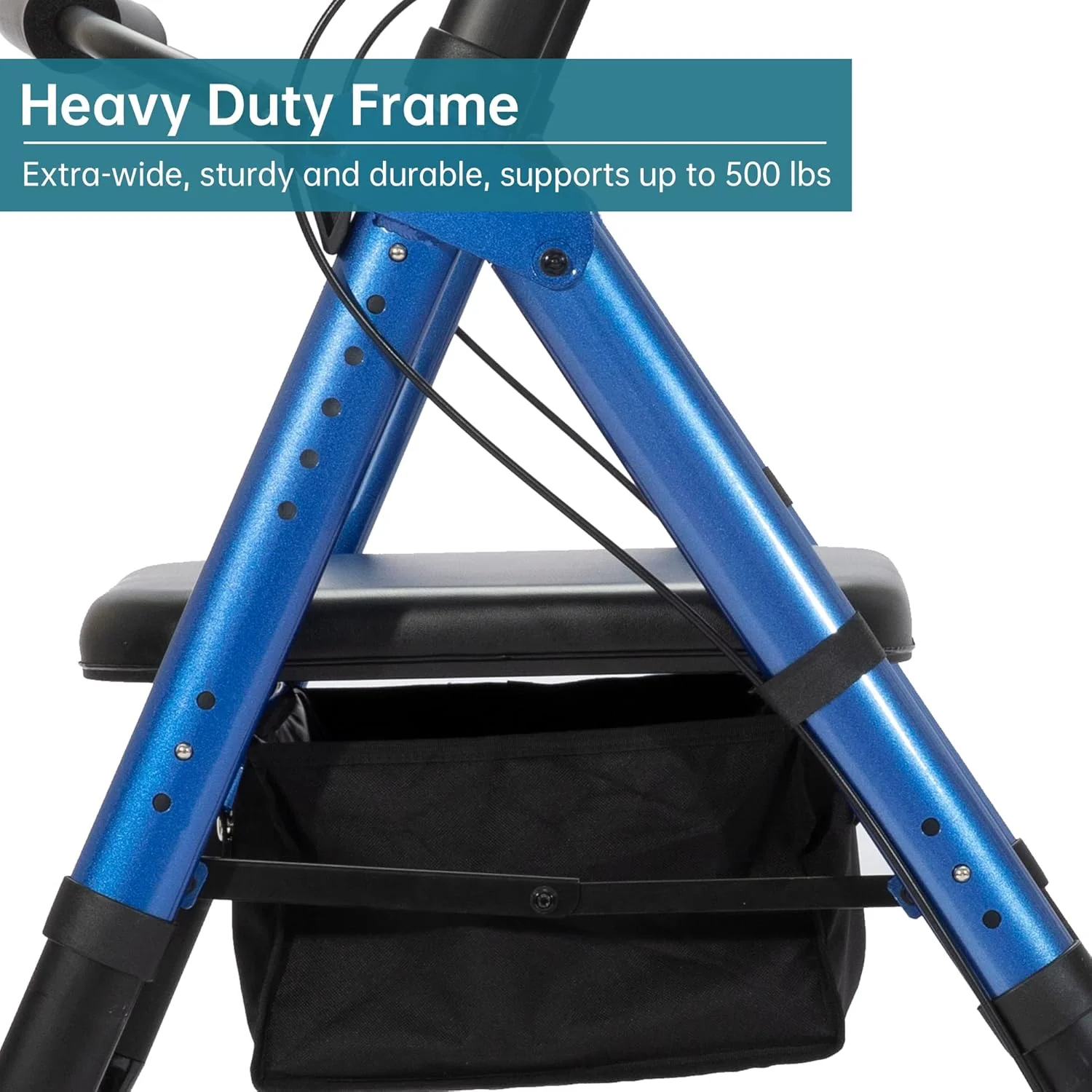 HFK-9219 Dual-Brake Heavy Duty Rollator Walker 10