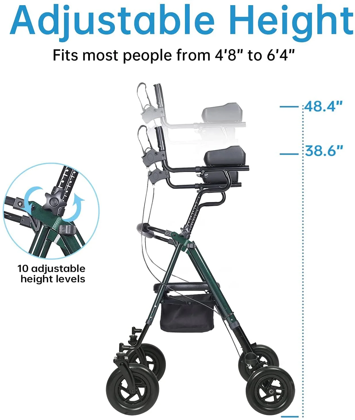 HFK-9236T4 All Terrain Dual-Brake Upright Walker 10