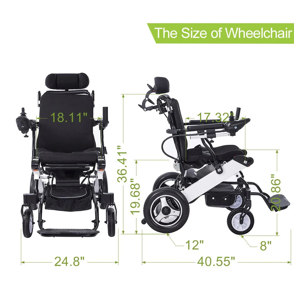 DY01105 Quick Folding Ergonomic Headrest Electric Wheelchair