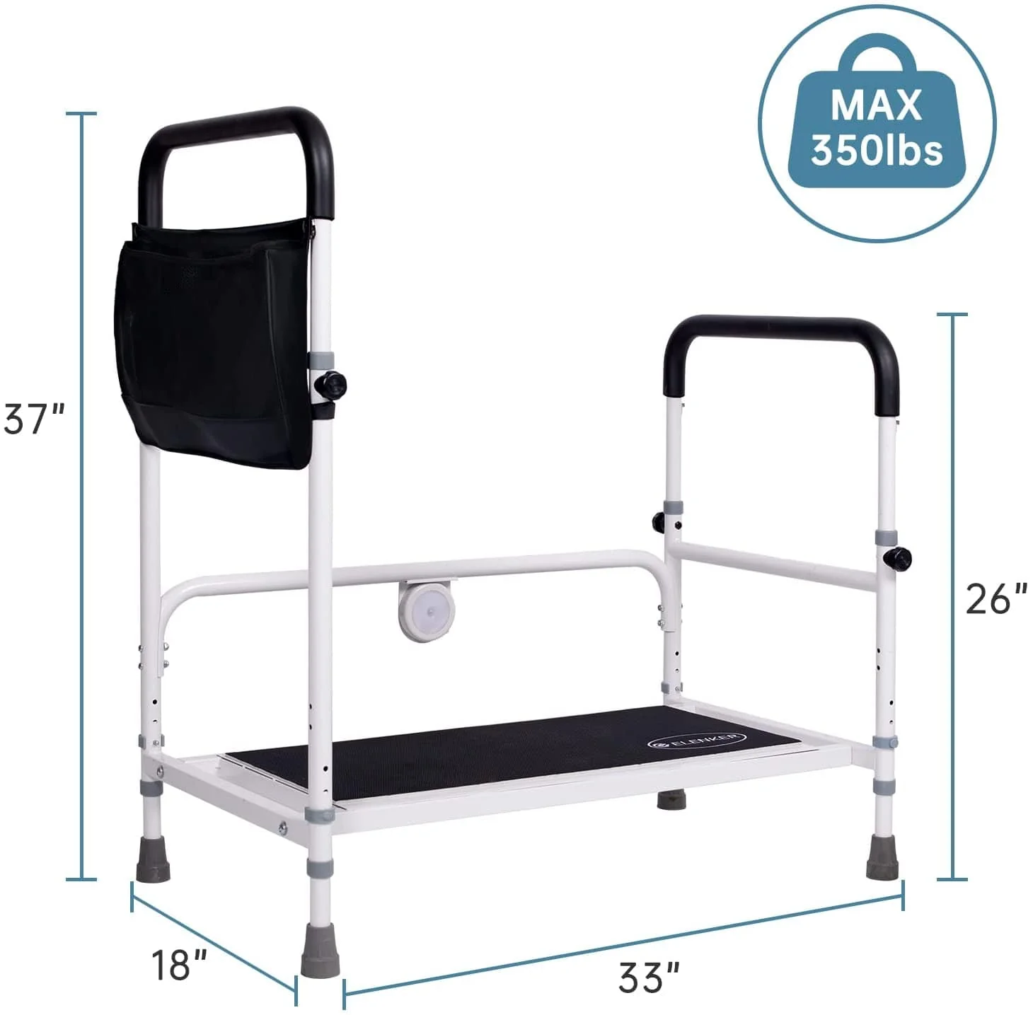 HFK-7204 Adjustable Safe Non-slip Bed Step Stool