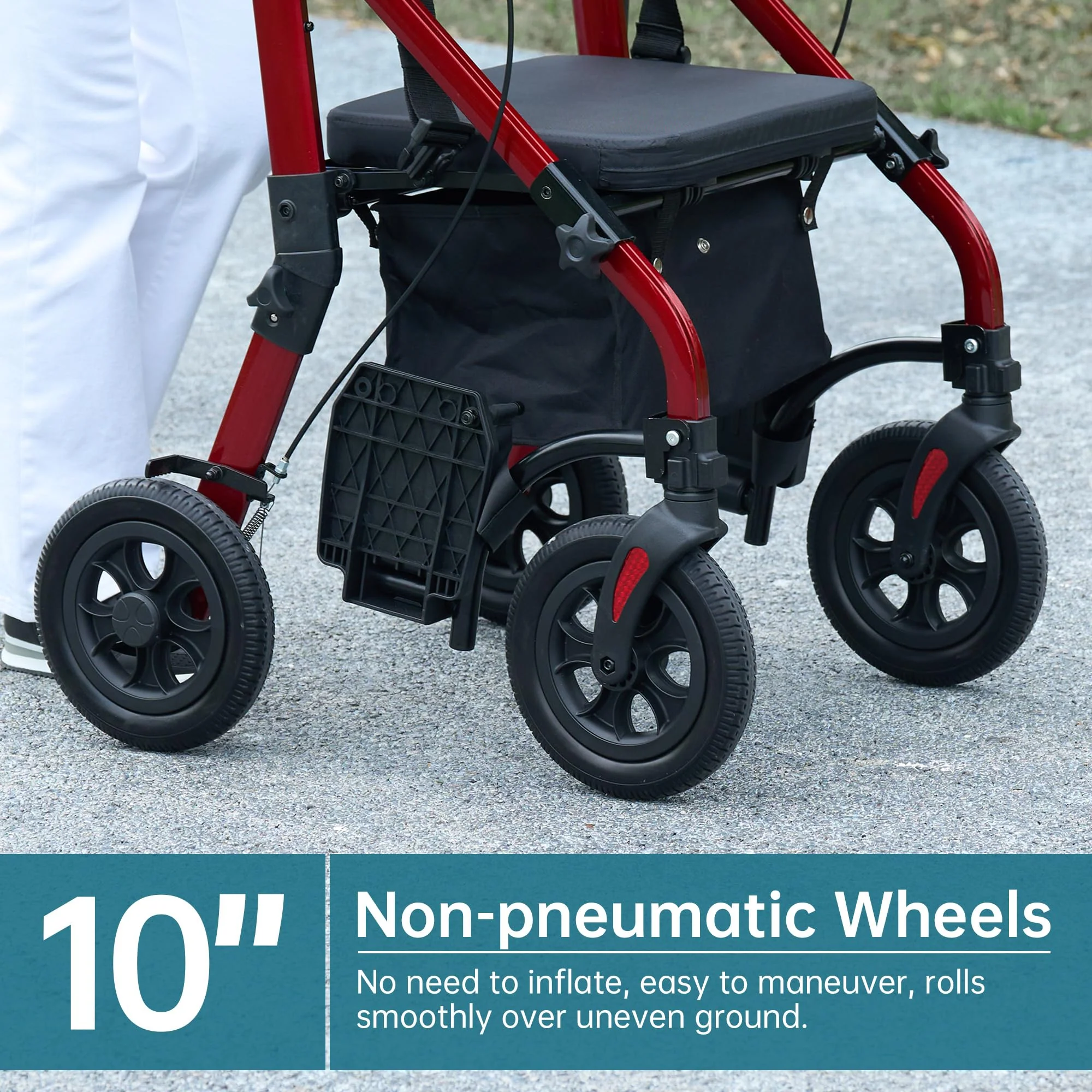 HFK-9269KD All Terrain 2-in-1 Rollator Walker 10