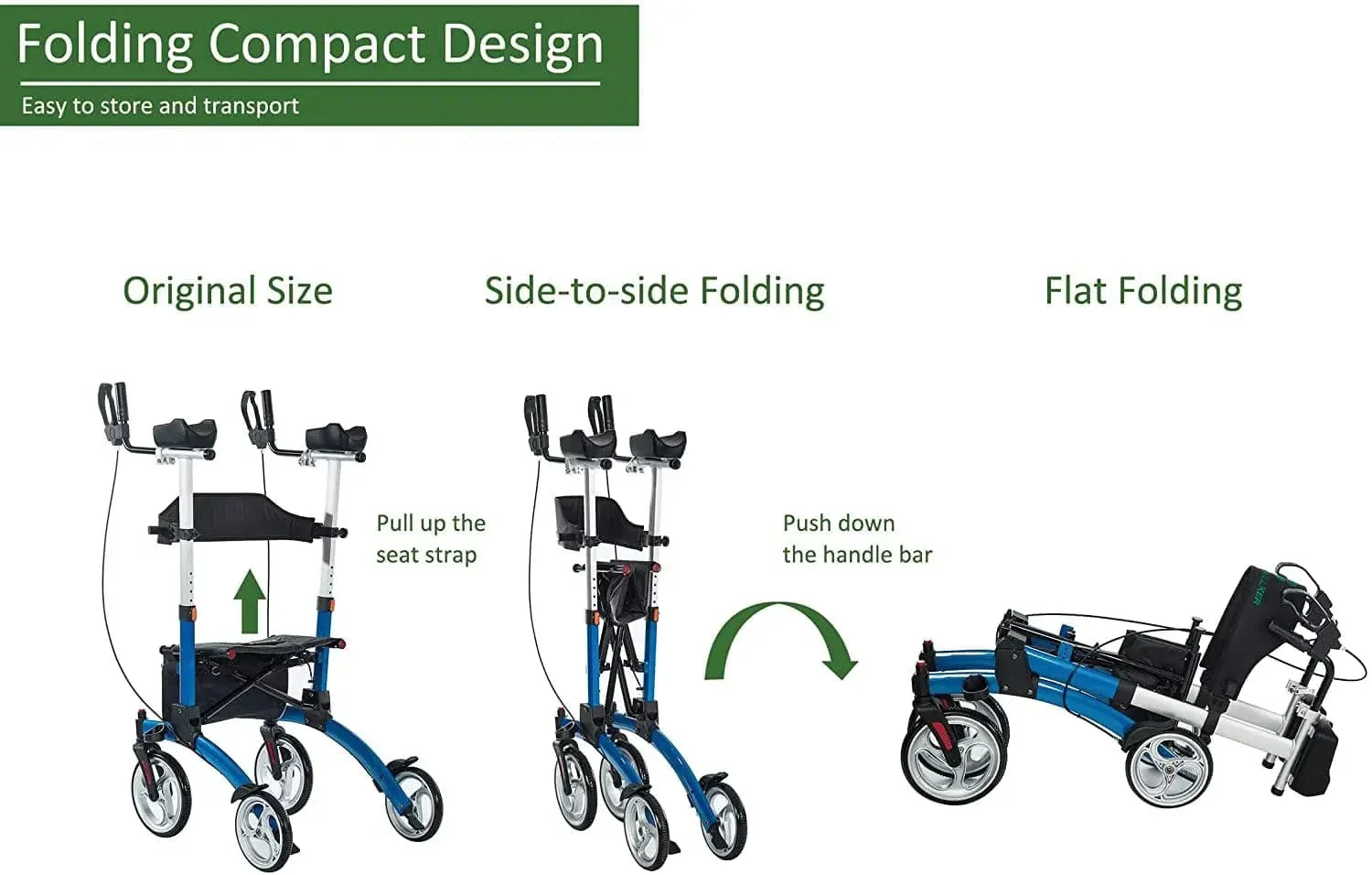 HCT-9291D Dual-Brake Upright Walker 8