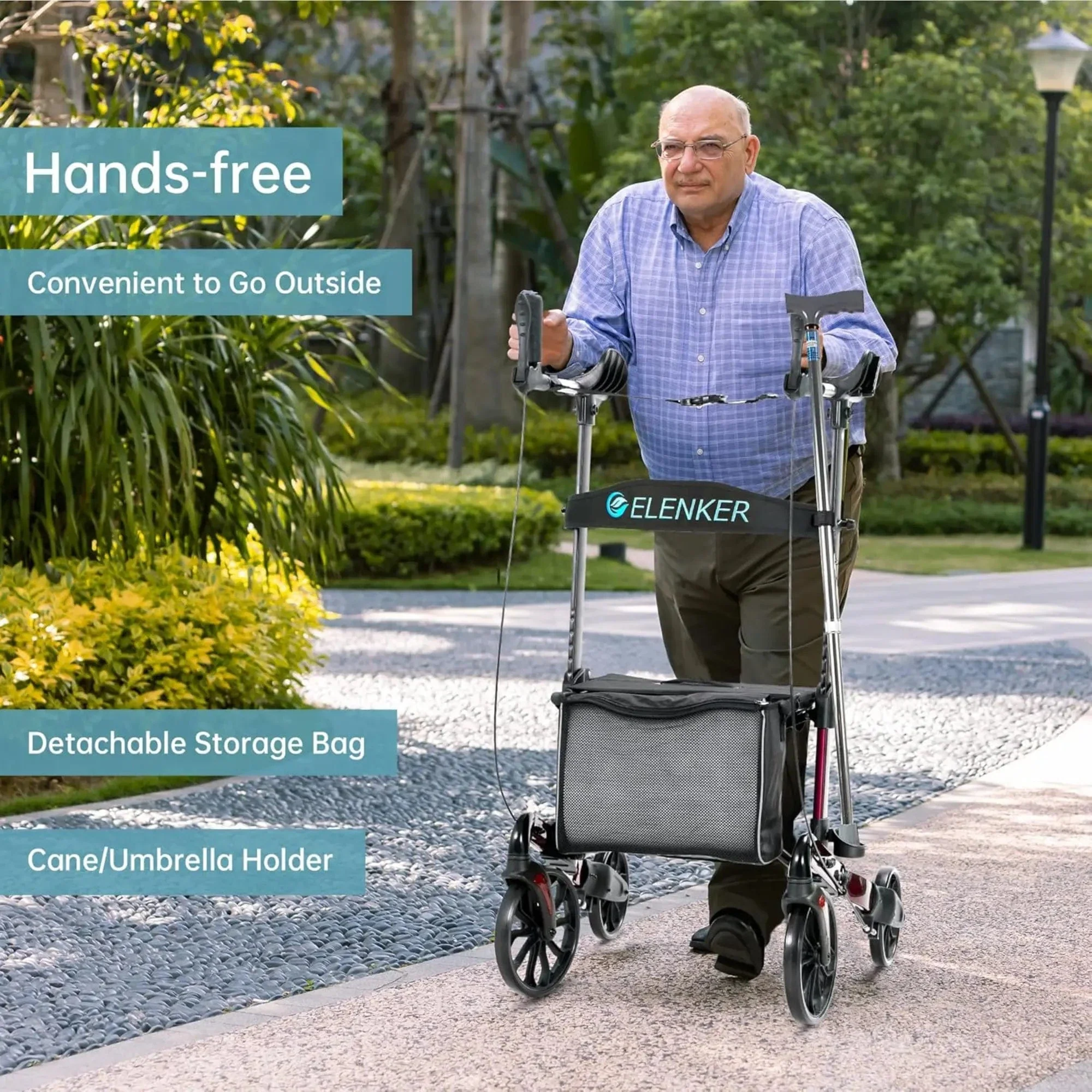 KLD-9263 Spacious Anti-Collision Leg Upright Walker 8