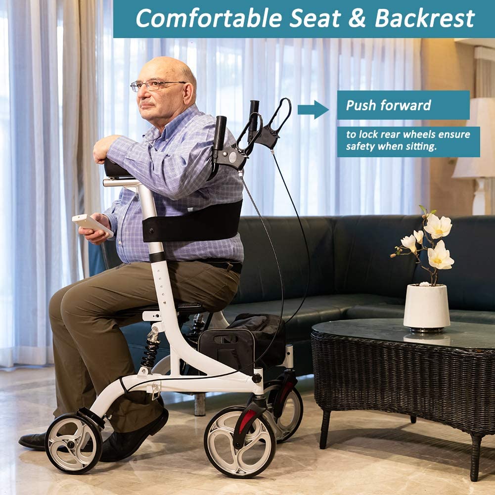 HFK-9211B Dual-Brake Shock-Absorbing Upright Walker 8