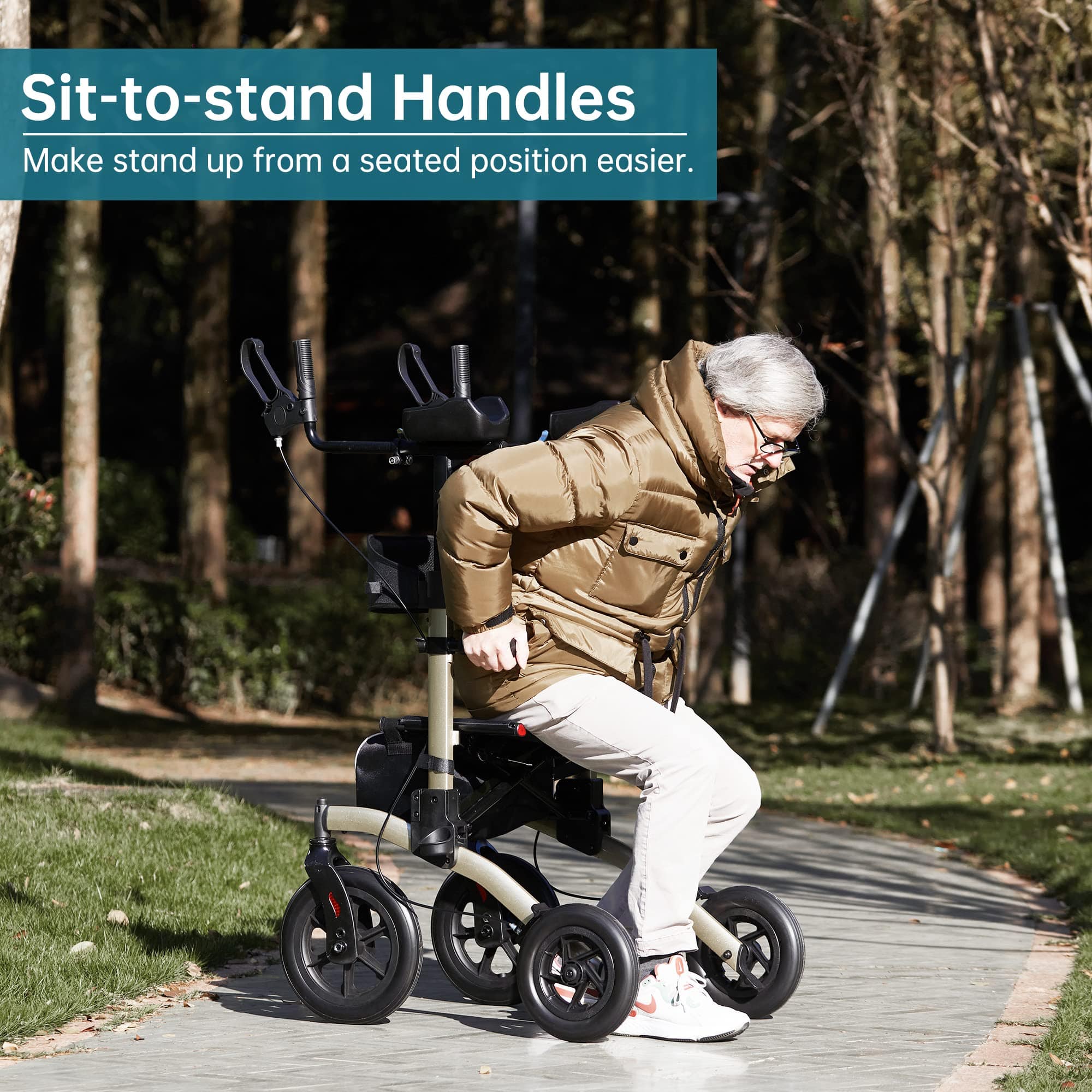 HFK-9240-2 All Terrain Dual-Brake Upright Walker 10